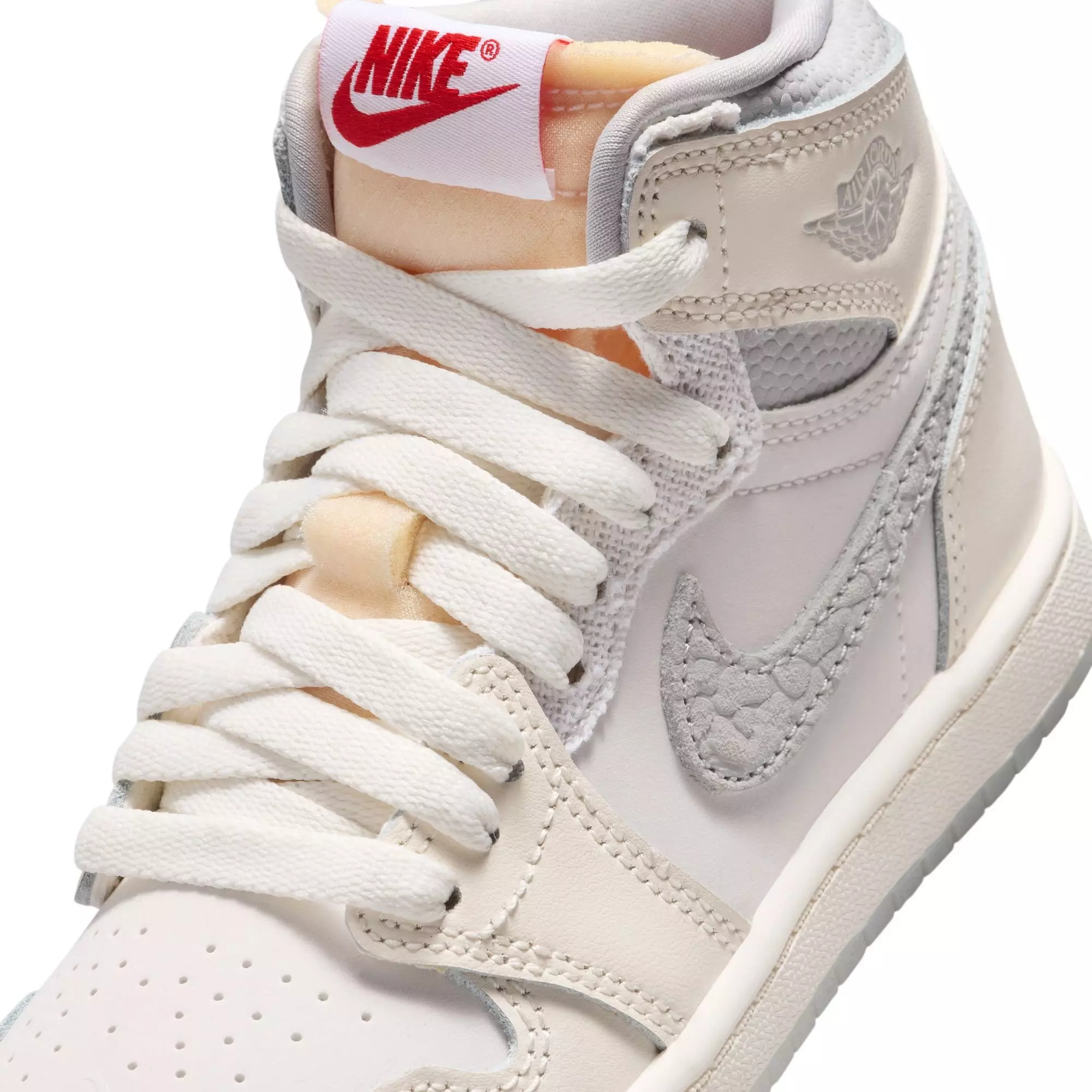 Jordan 1 Retro High OG "Elephant Swoosh" Preschool Kids' Shoe - SAIL/UNIVERSITY RED/PALE IVORY