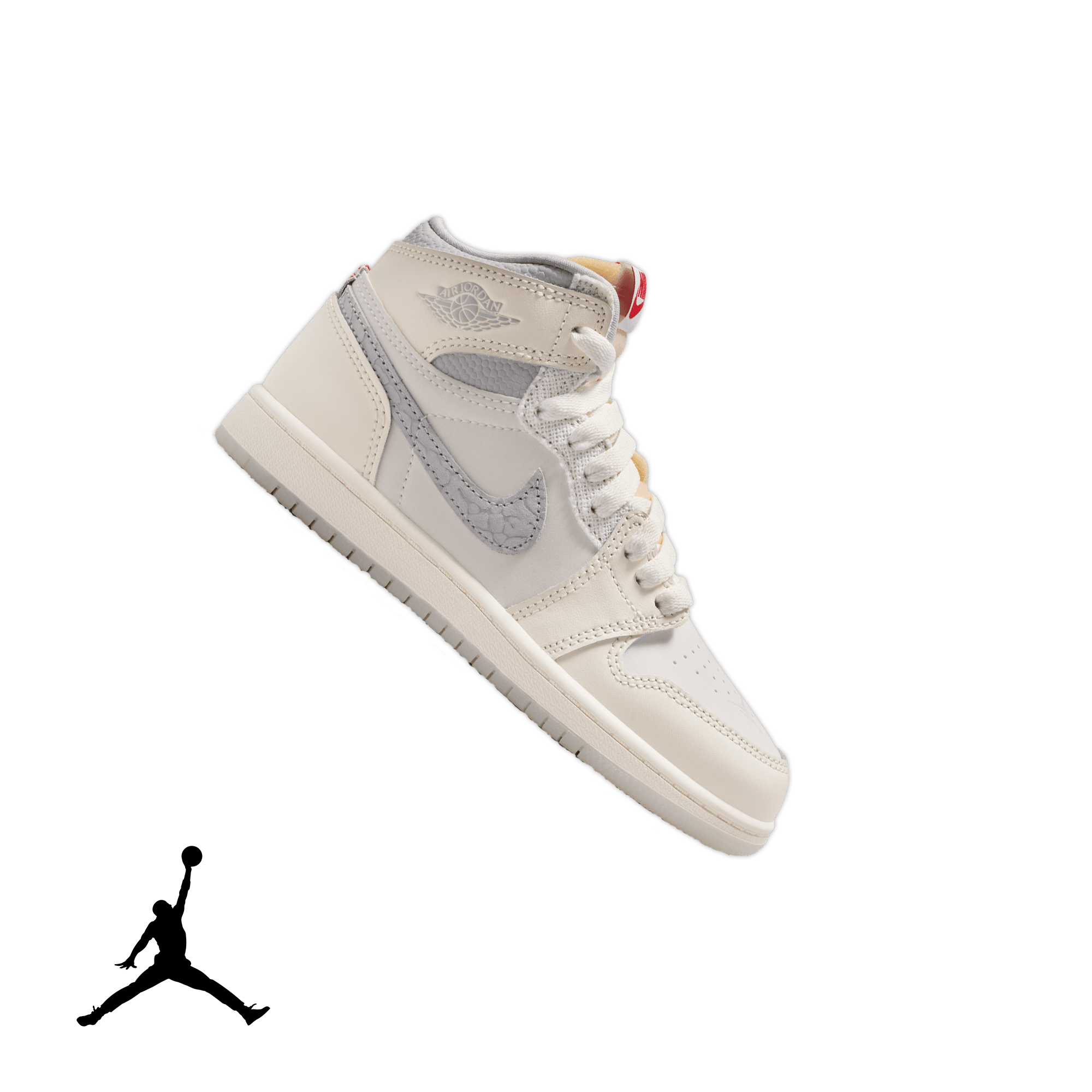 Jordan 1 Retro High OG Preschool Kids' "Elephant Swoosh" Shoe