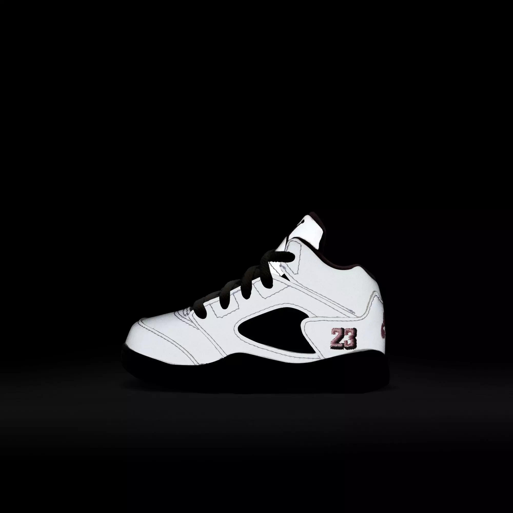 Jordan 5 Retro "Medium Soft Pink" Toddler Kids' Shoe - WHITE/SOFT PINK/BLACK