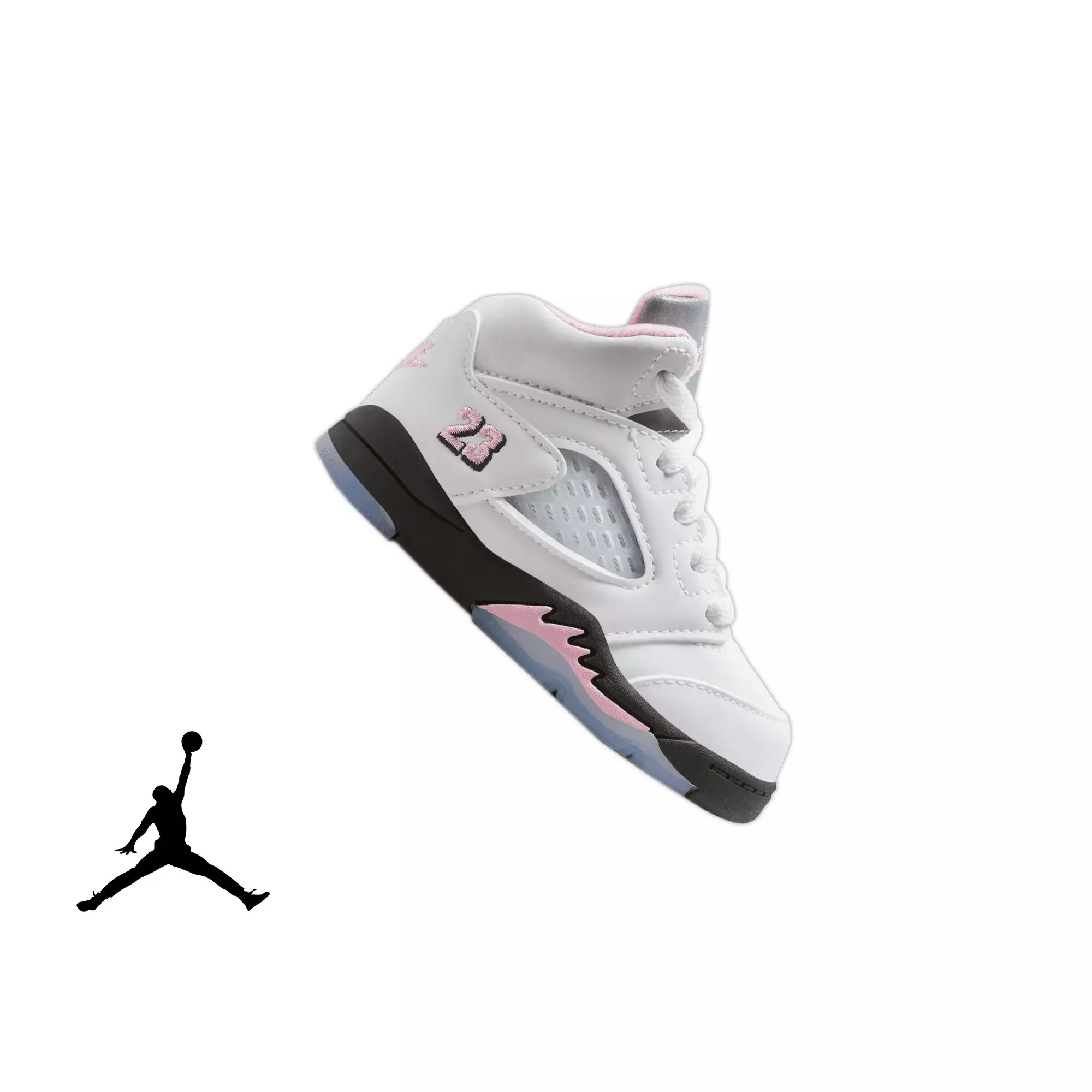 Jordan 5 Retro "35th Anniversary" Toddler Kids' Shoe - WHITE/SOFT PINK/BLACK