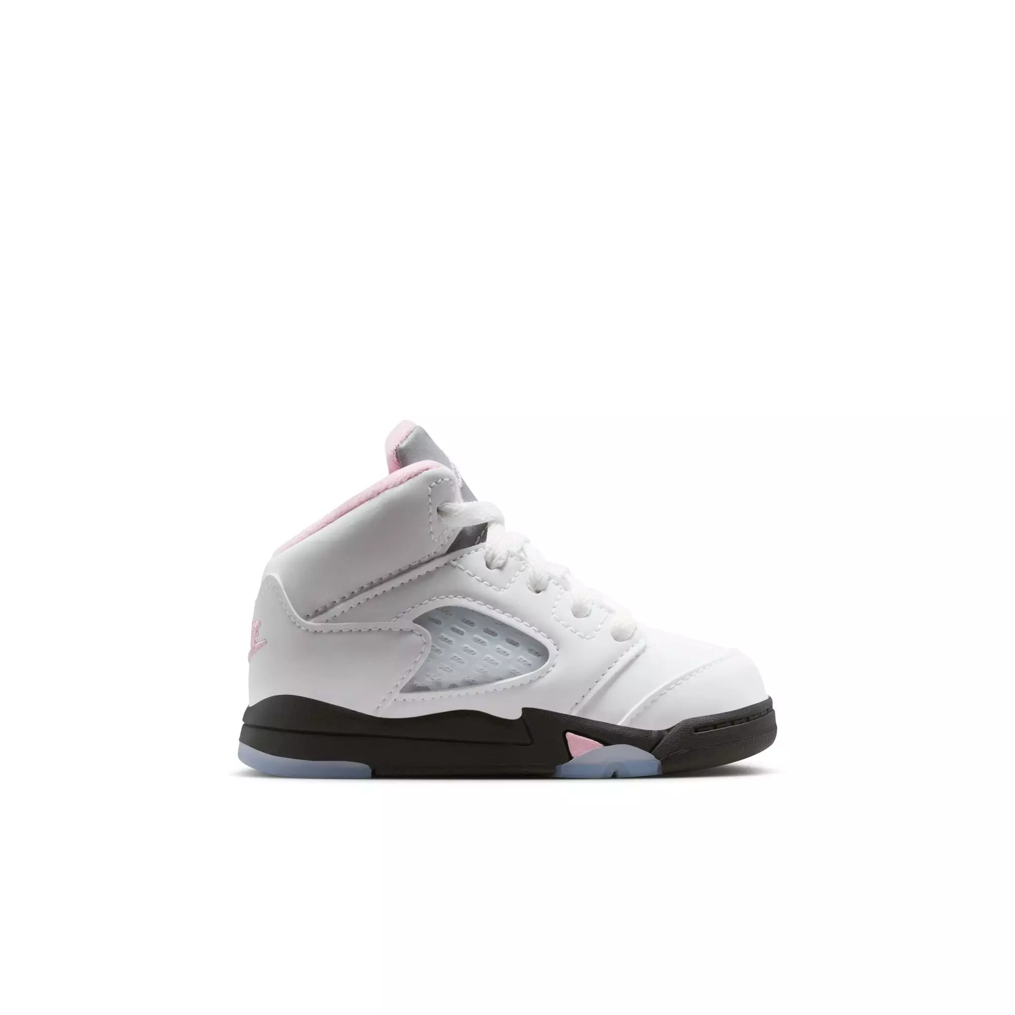 Jordan 5 Retro "Medium Soft Pink" Toddler Kids' Shoe - WHITE/SOFT PINK/BLACK