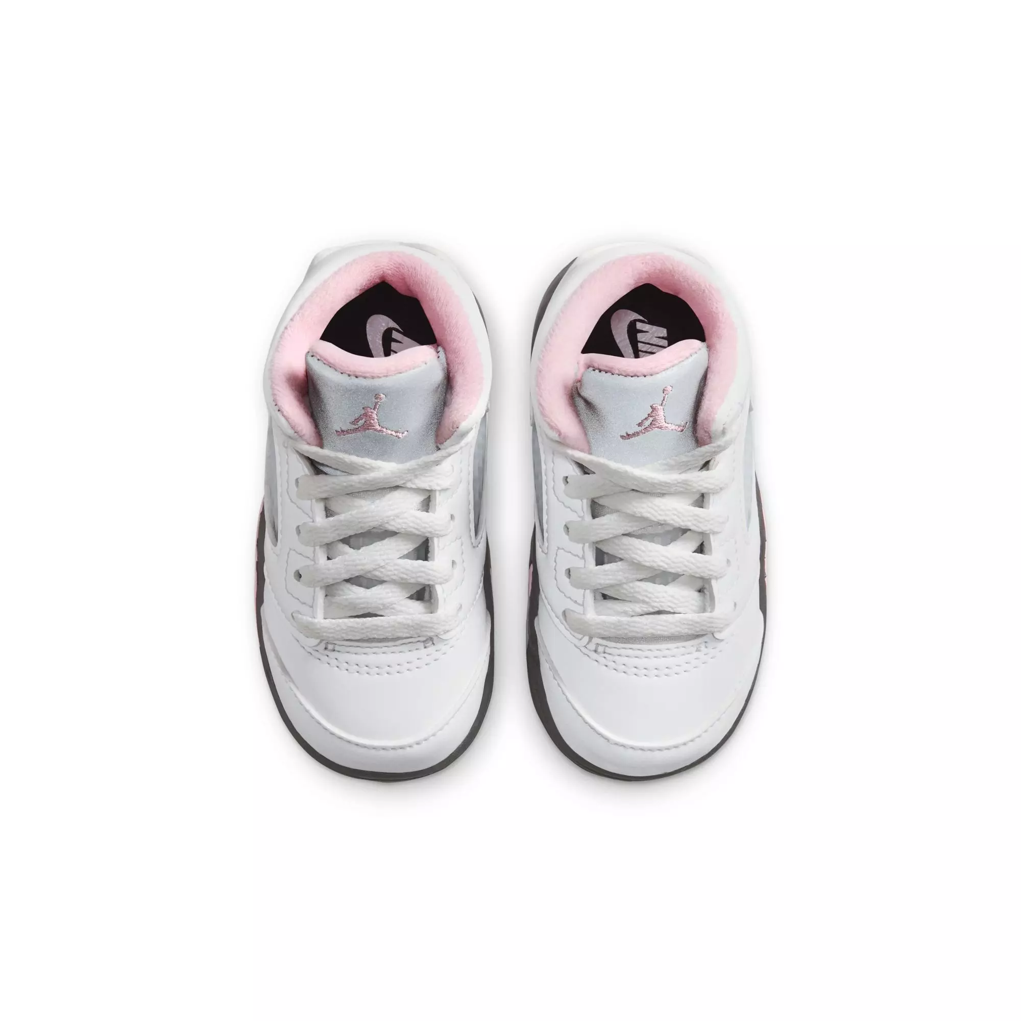 Jordan 5 Retro "Medium Soft Pink" Toddler Kids' Shoe - WHITE/SOFT PINK/BLACK