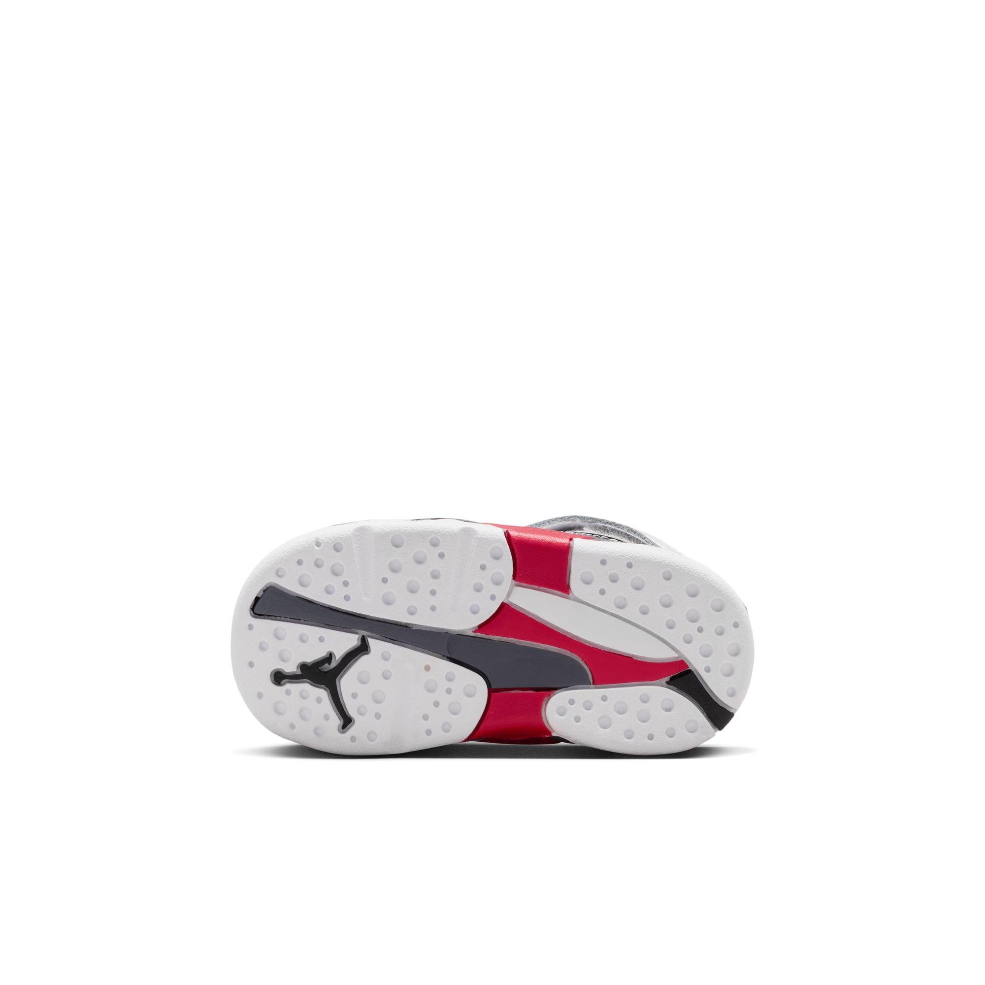 Jordan 8 Retro Toddler Kids' "White and True Red" Shoe