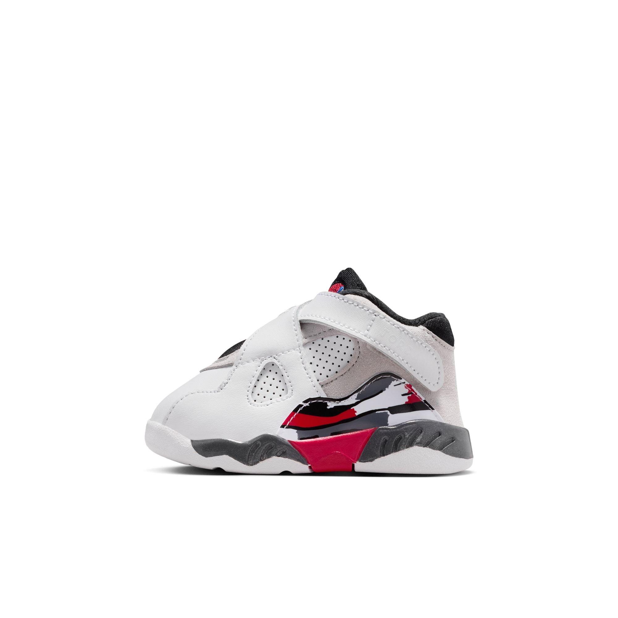 Jordan 8 Retro Toddler Kids' "White and True Red" Shoe