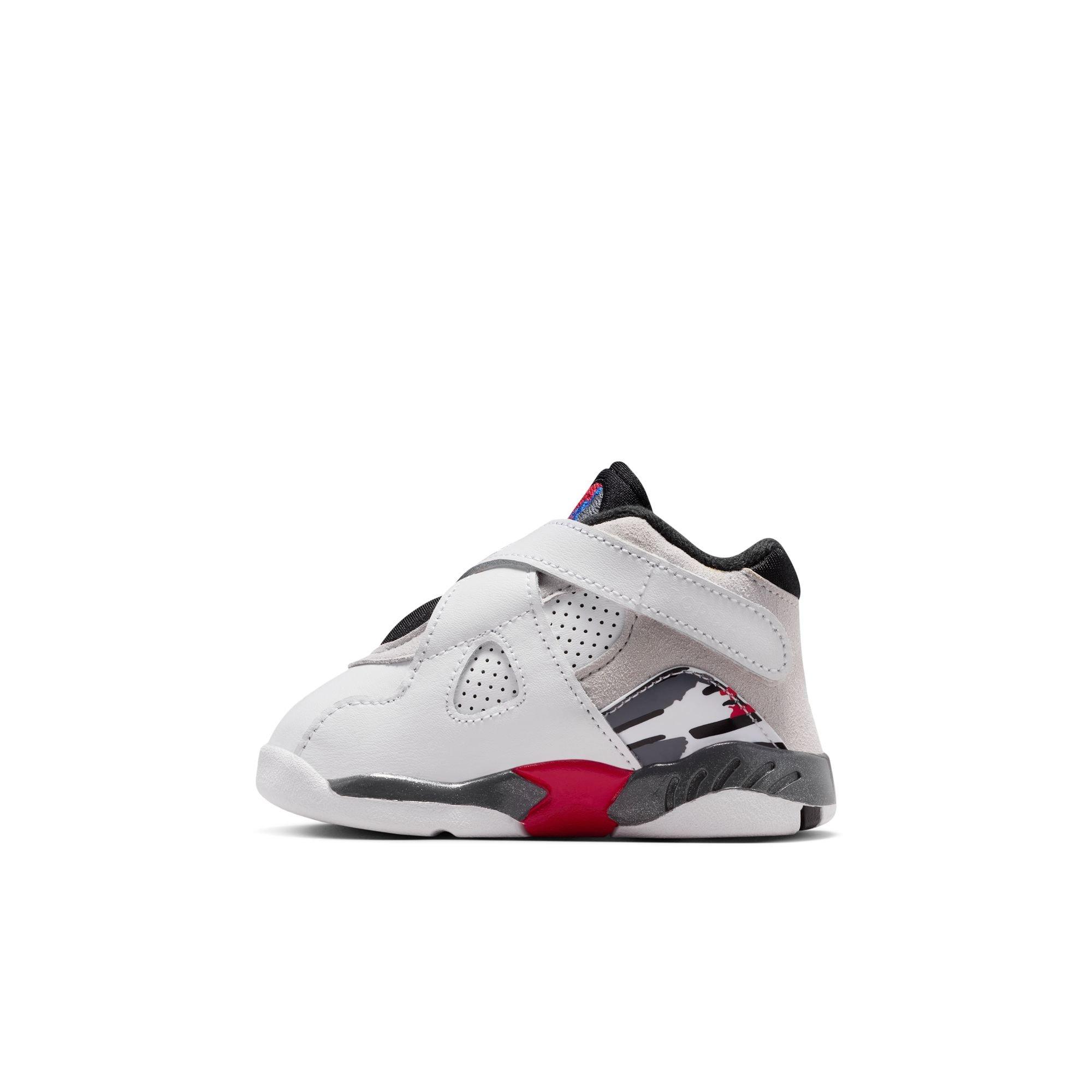 Jordan 8 Retro Toddler Kids' "White and True Red" Shoe