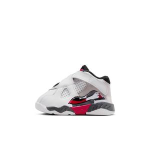 Jordan 8 Retro "White and True Red" Toddler Kids' Shoe