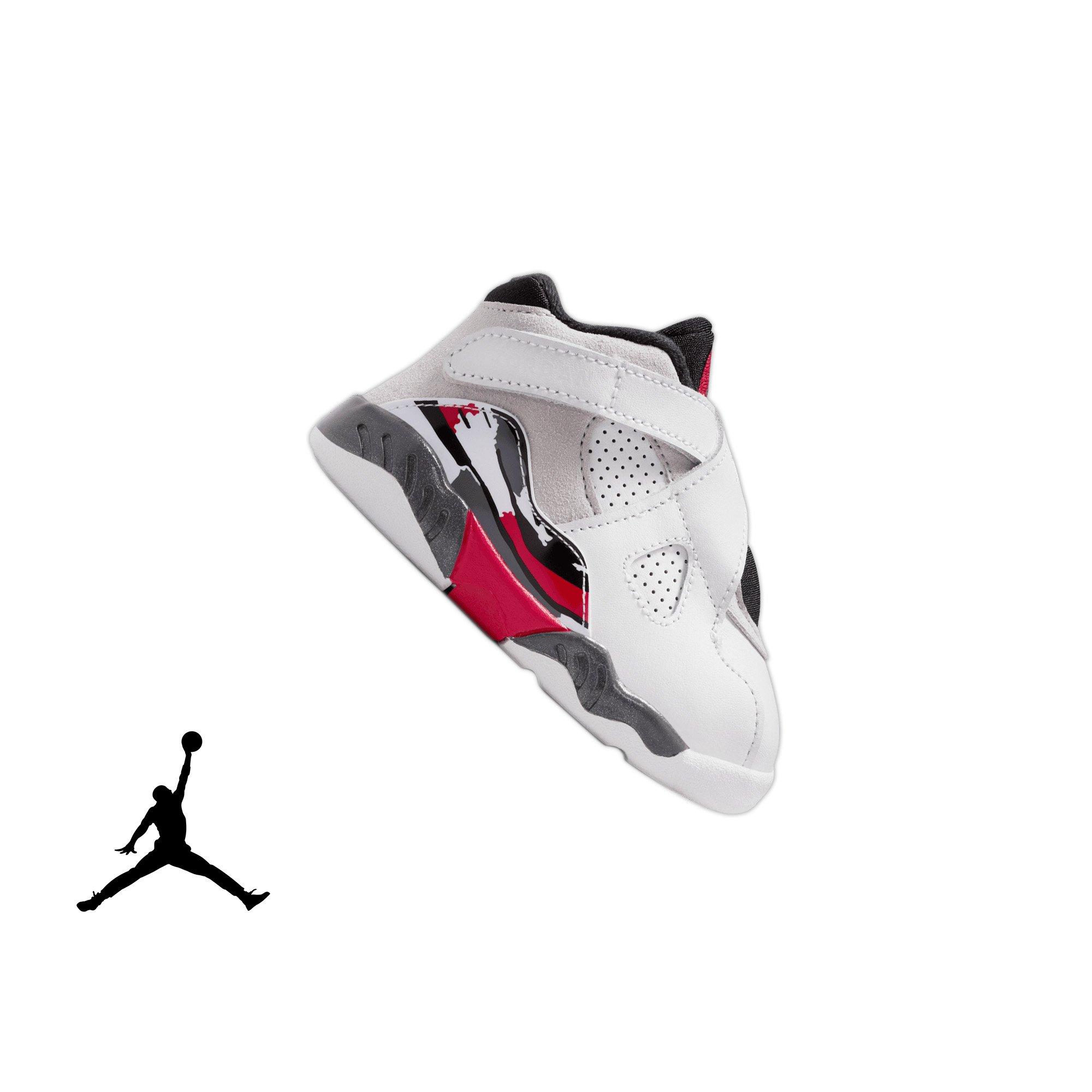 Jordan 8 Retro Toddler Kids' "White and True Red" Shoe