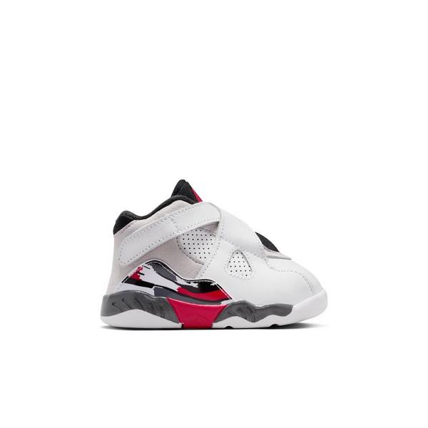 Jordan 8 Retro "White and True Red" Toddler Kids' Shoe