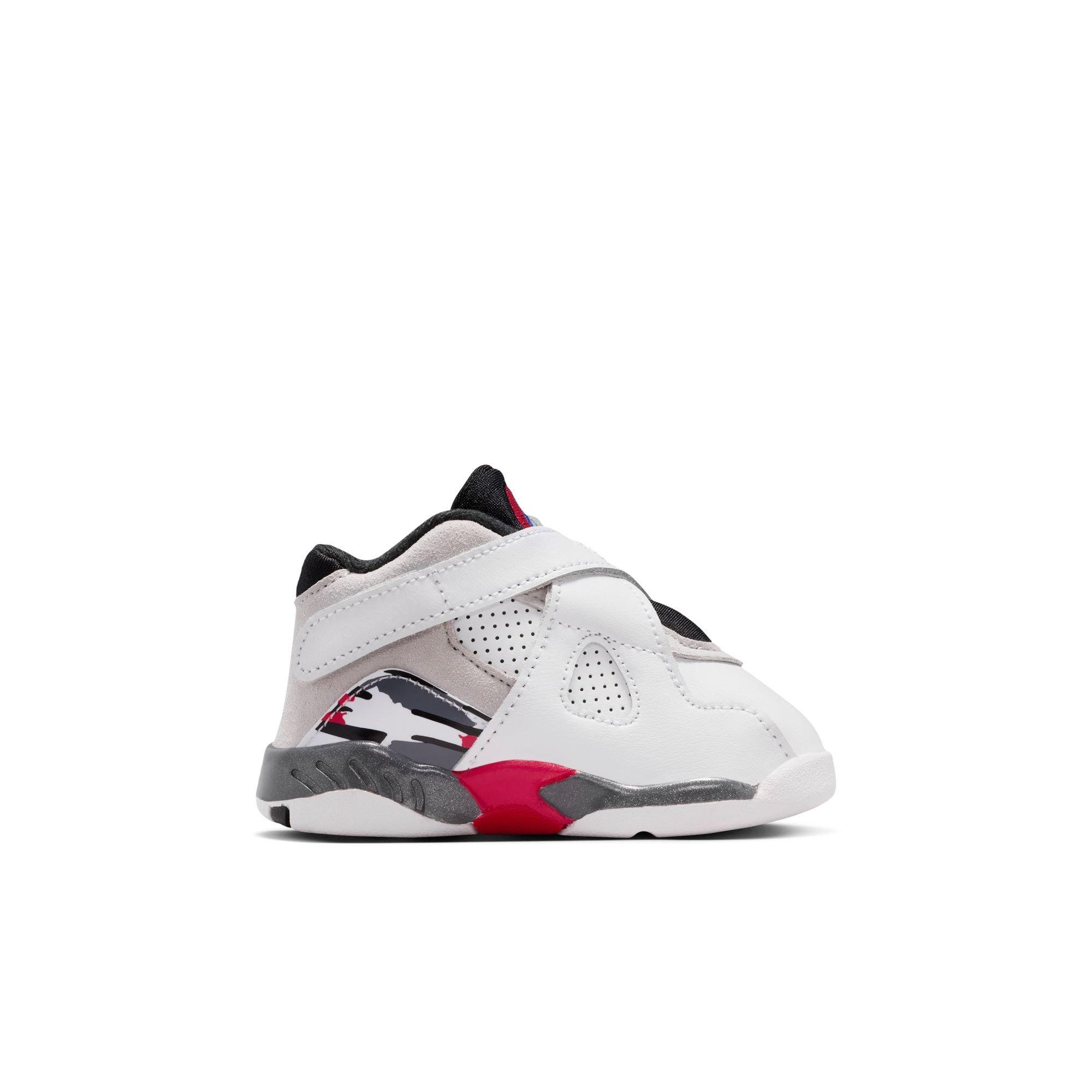 Jordan 8 Retro Toddler Kids' "White and True Red" Shoe