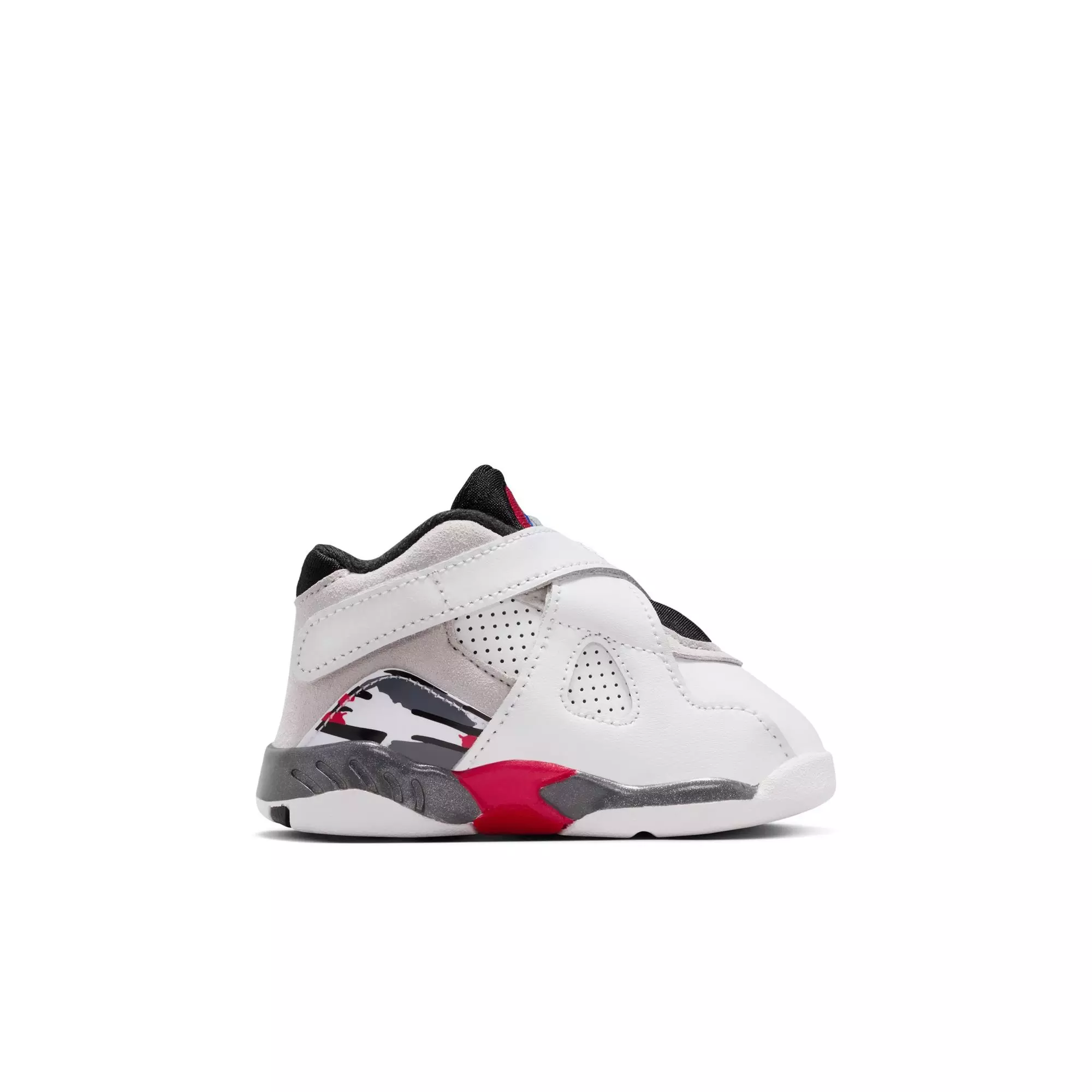 Jordan 8 Retro "White and True Red" Toddler Kids' Shoe - WHITE/BLACK/RED