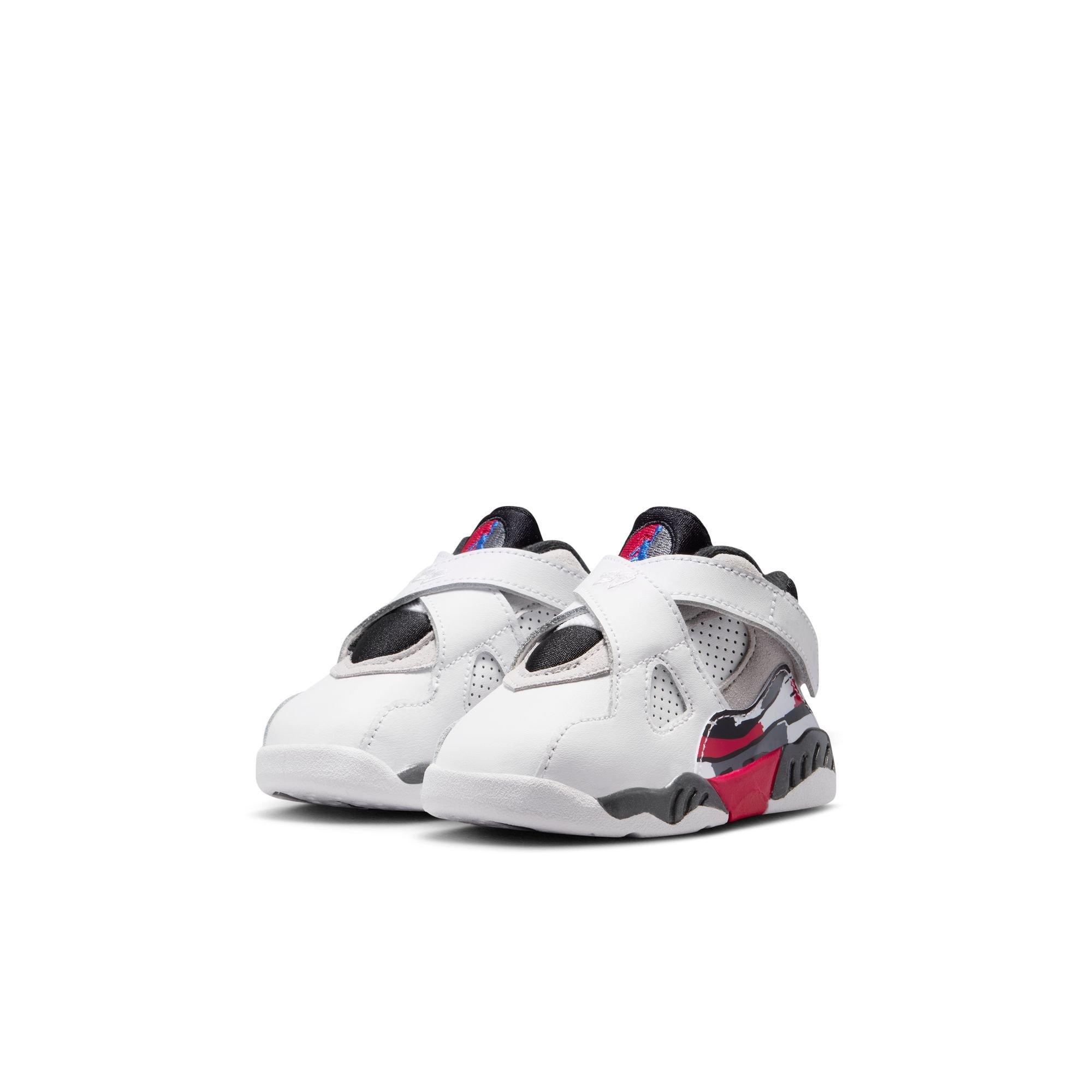 Jordan 8 Retro Toddler Kids' "White and True Red" Shoe