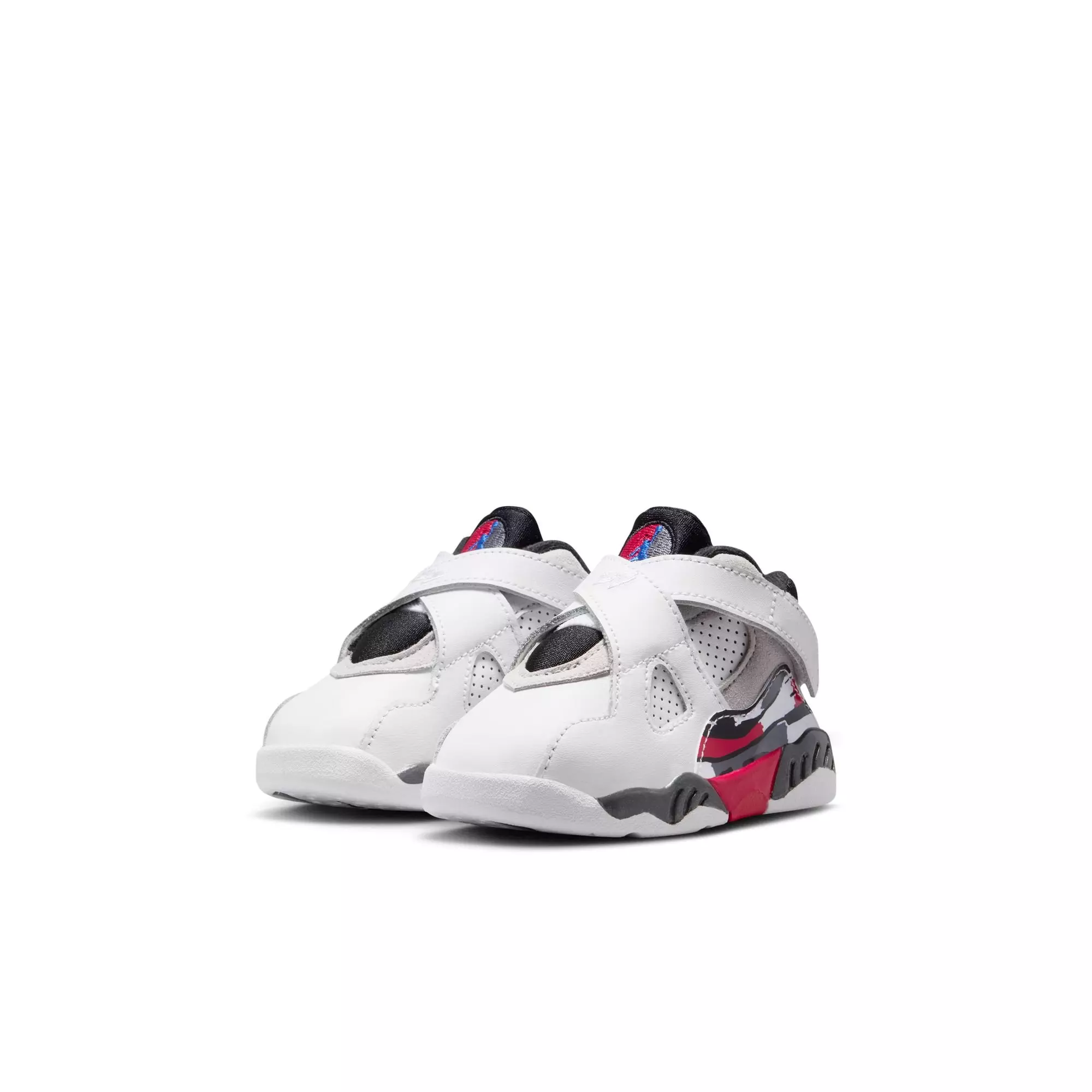Jordan 8 Retro "White and True Red" Toddler Kids' Shoe - WHITE/BLACK/RED