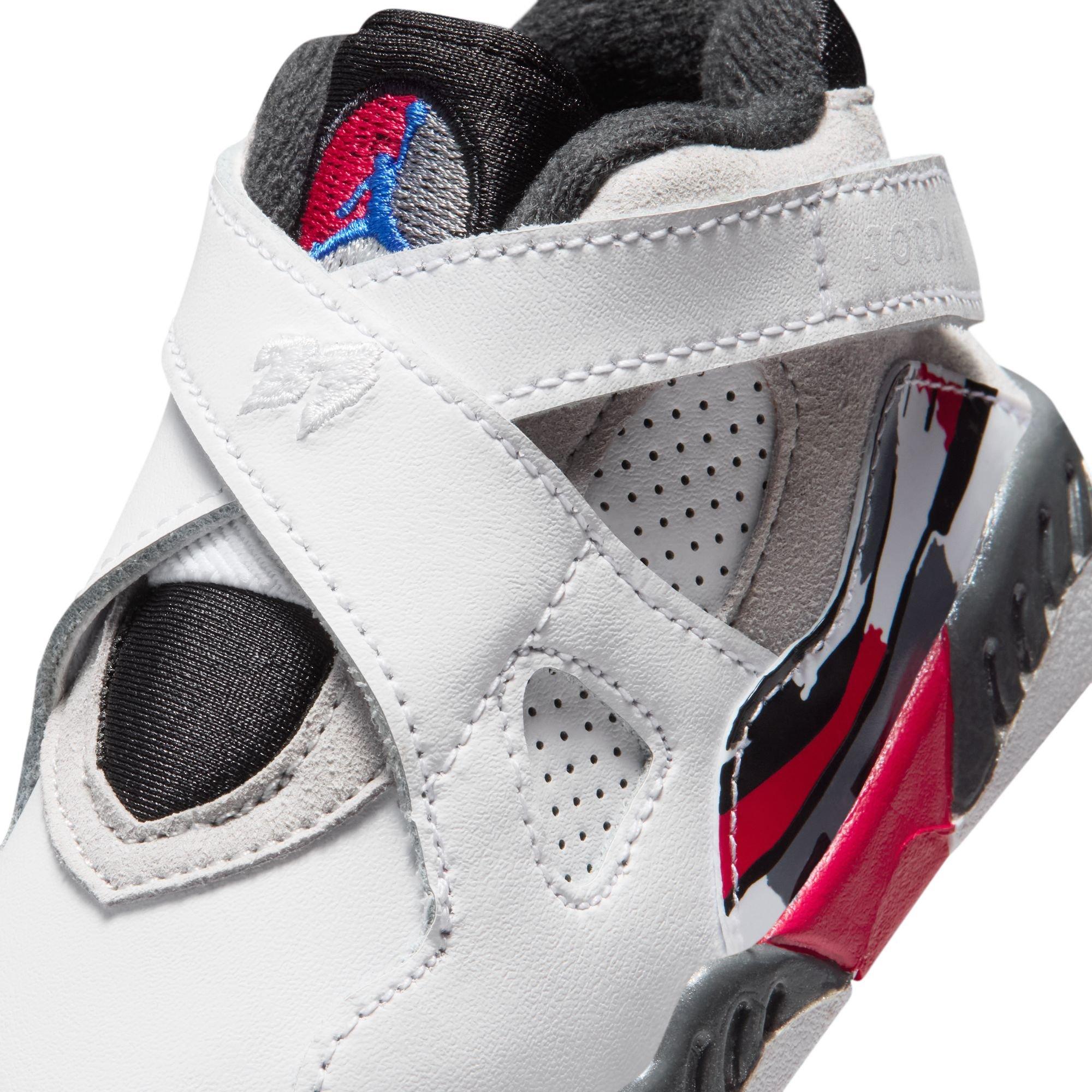 Jordan 8 Retro Toddler Kids' "White and True Red" Shoe