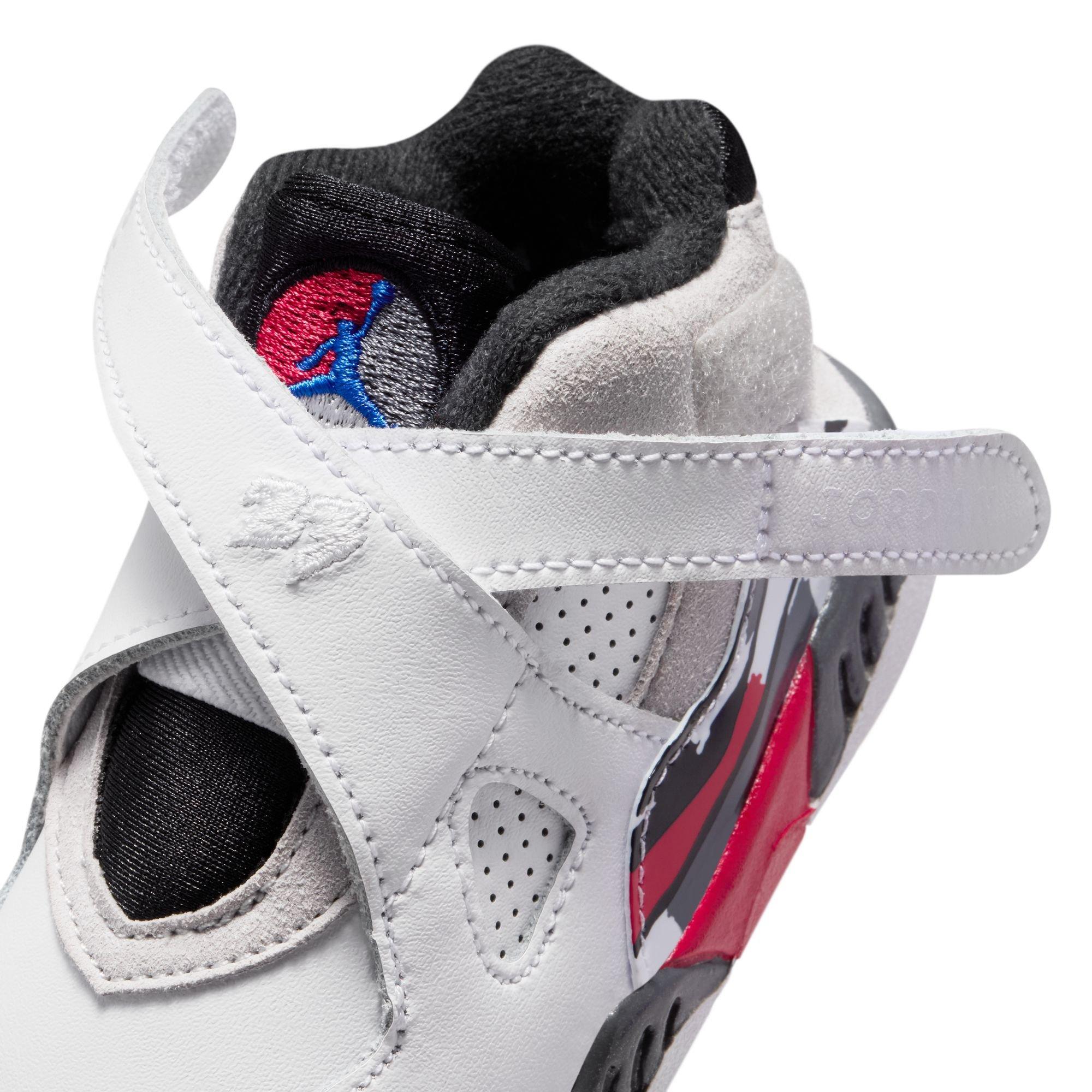 Jordan 8 Retro Toddler Kids' "White and True Red" Shoe
