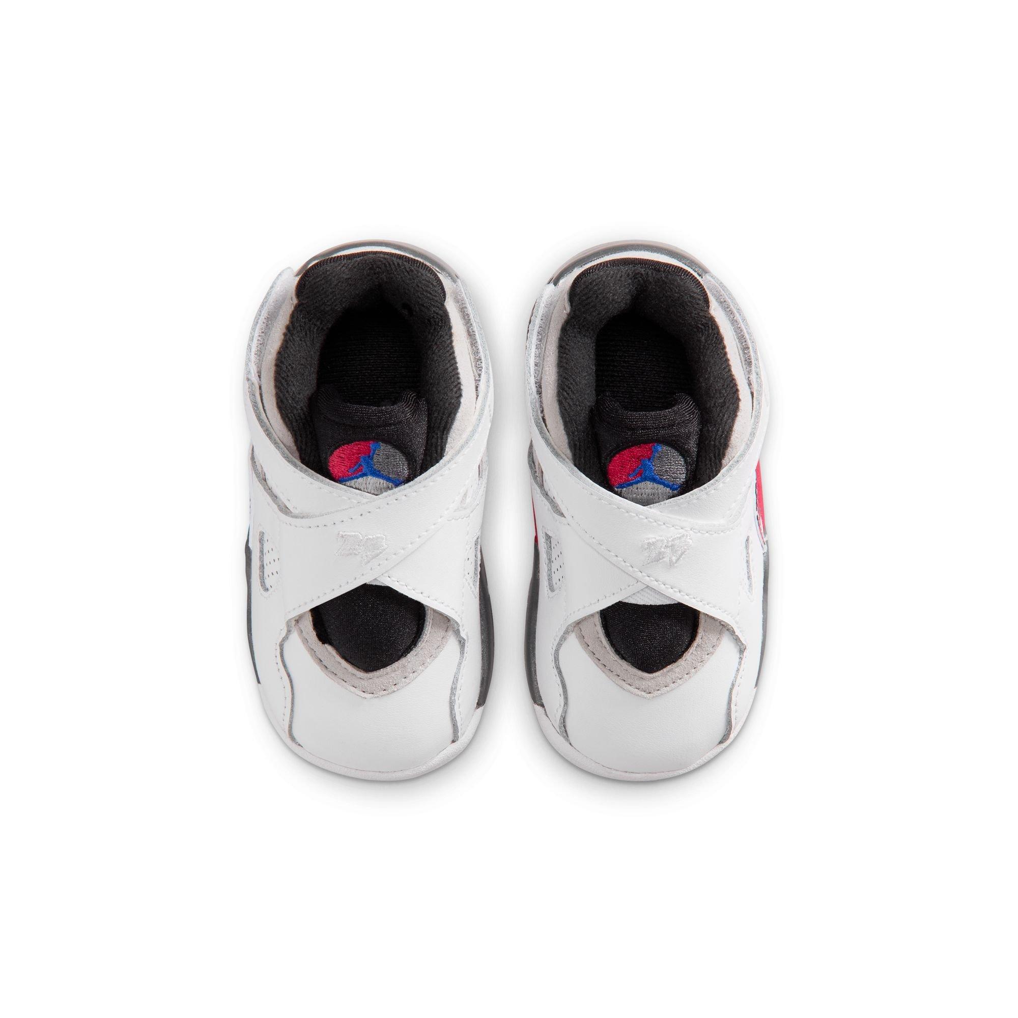 Jordan 8 Retro Toddler Kids' "White and True Red" Shoe