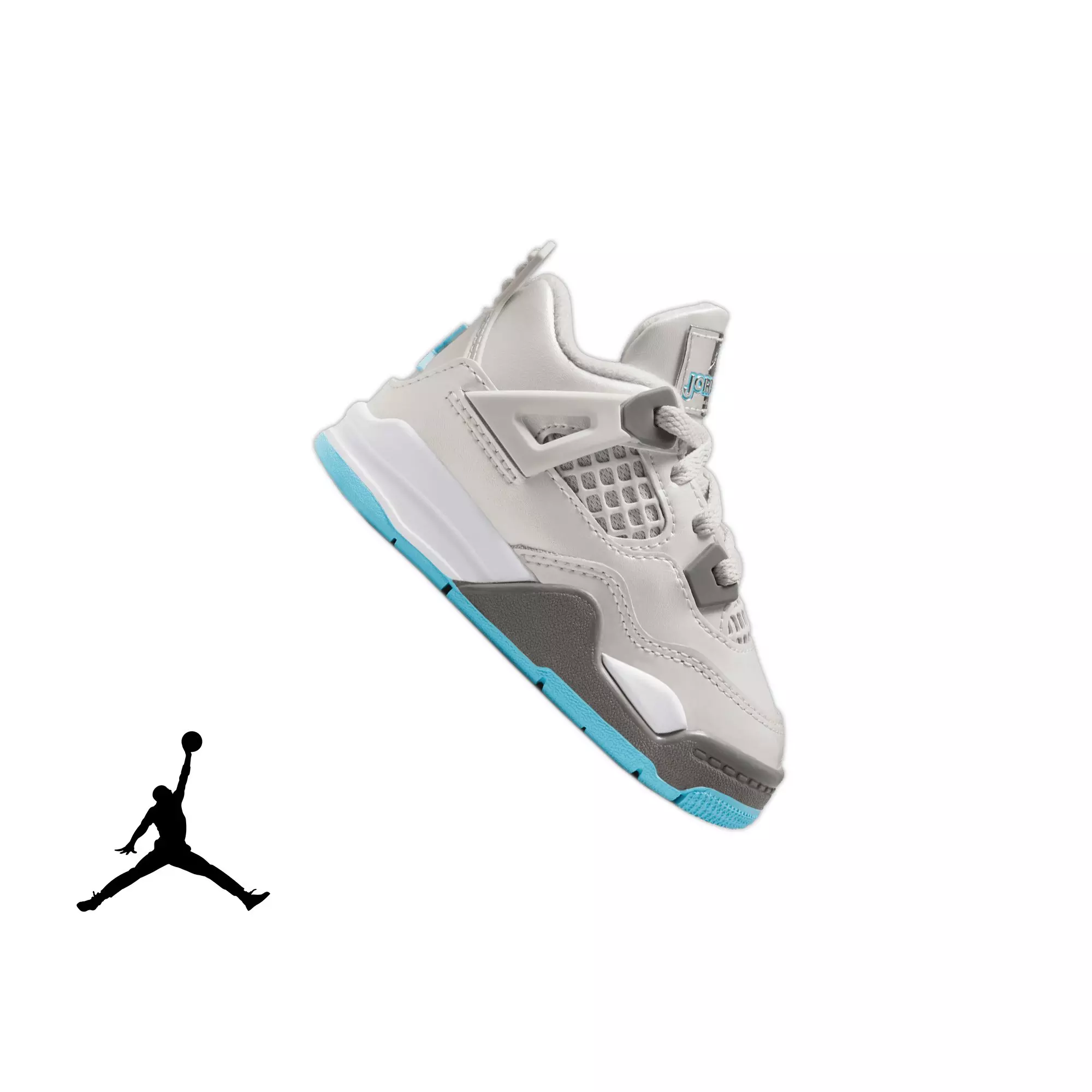 Jordan 4 Retro "Blue Chill" Toddler Kids' Shoe - PHOTON DUST/BLUE CHILL/FLAT PEWTER