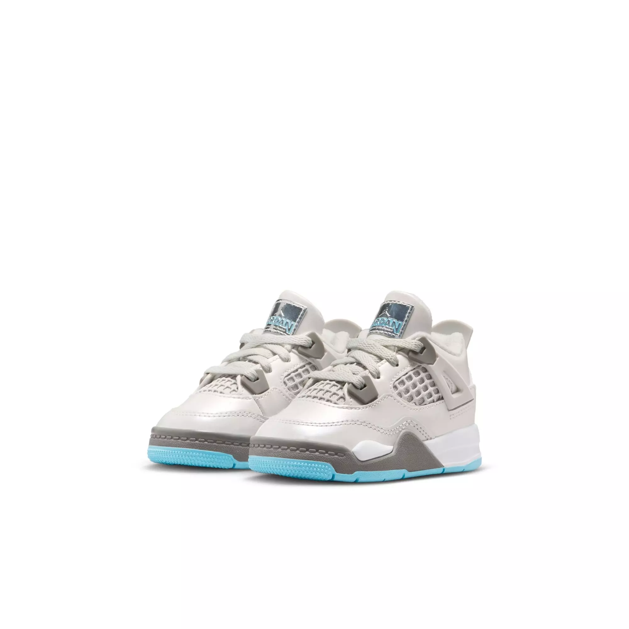 Jordan 4 Retro "Blue Chill" Toddler Kids' Shoe - PHOTON DUST/BLUE CHILL/FLAT PEWTER