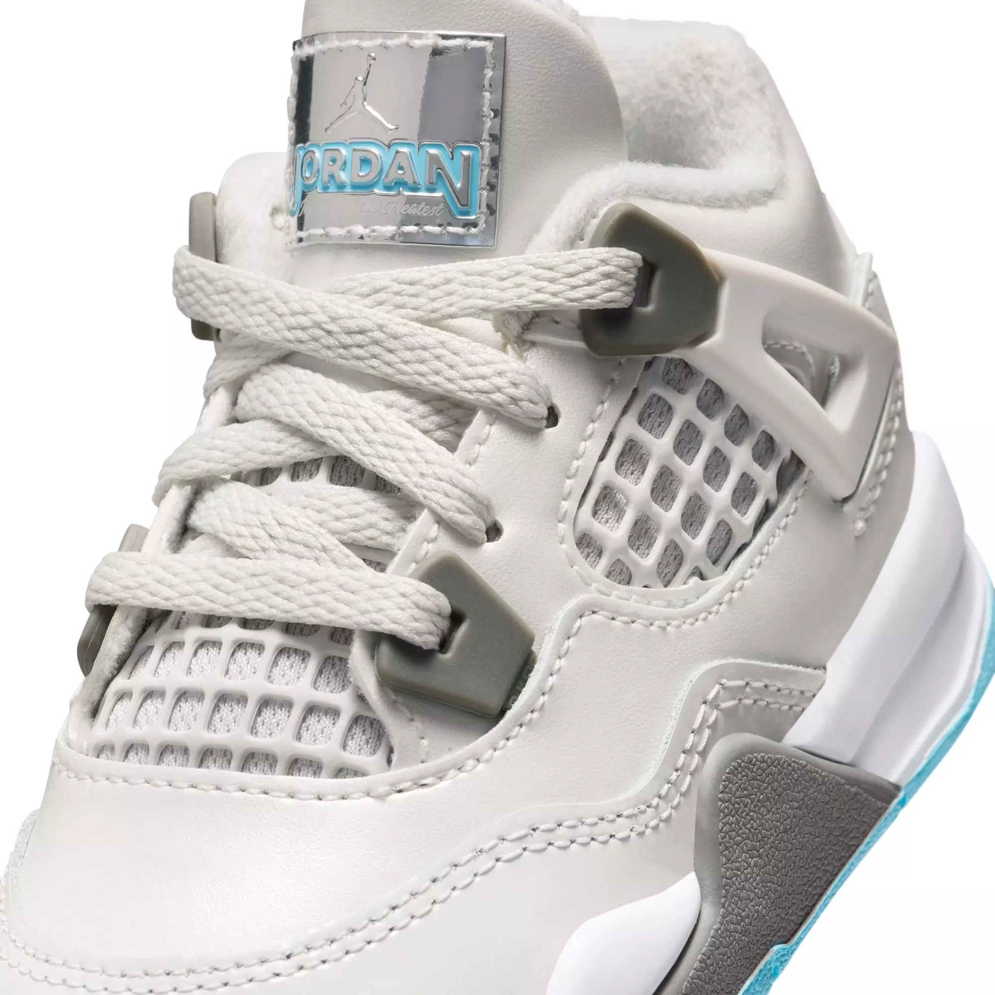 Jordan 4 Retro "Blue Chill" Toddler Kids' Shoe - PHOTON DUST/BLUE CHILL/FLAT PEWTER
