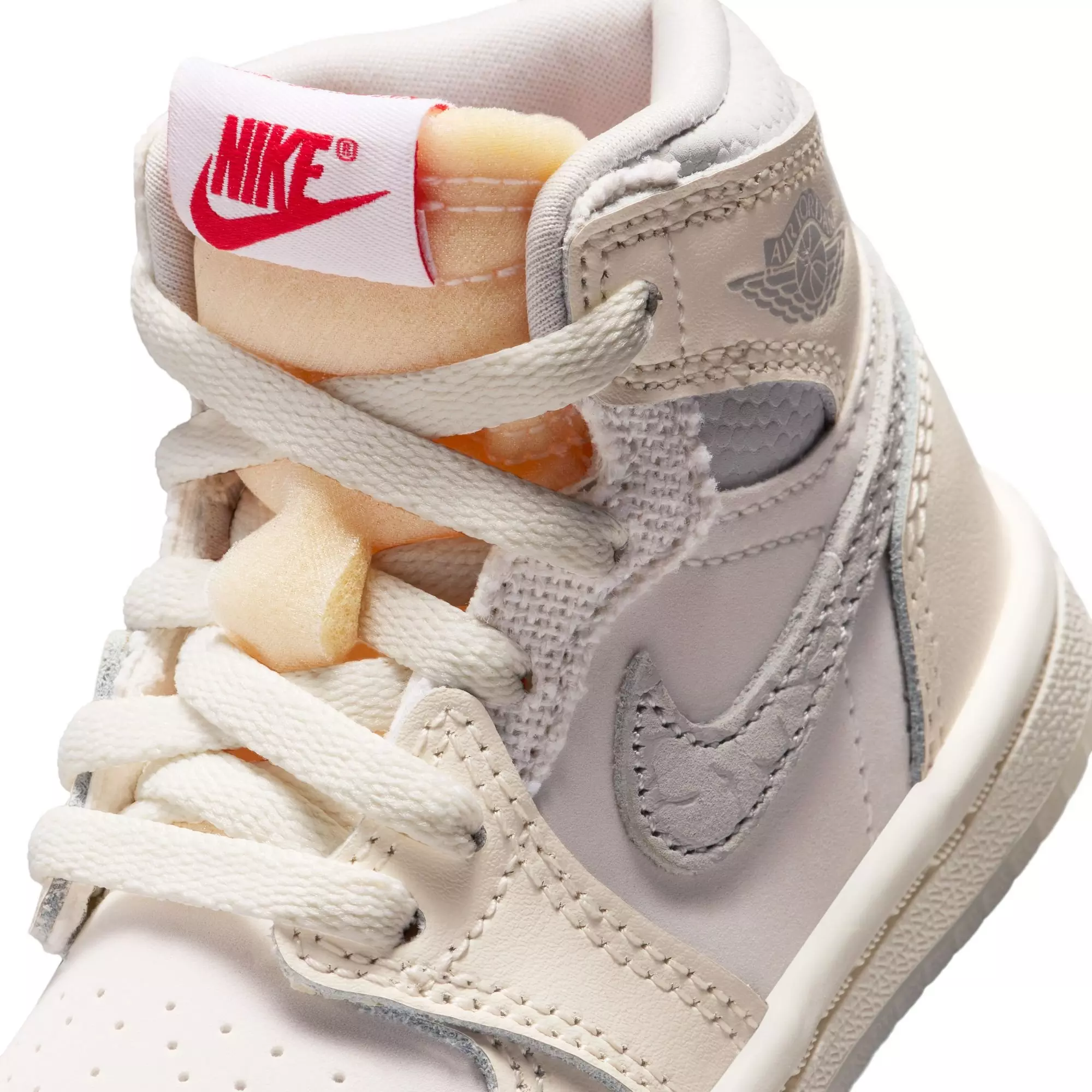 Jordan 1 Retro High OG "Elephant Swoosh" Toddler Kids' Shoe - SAIL/UNIVERSITY RED/PALE IVORY