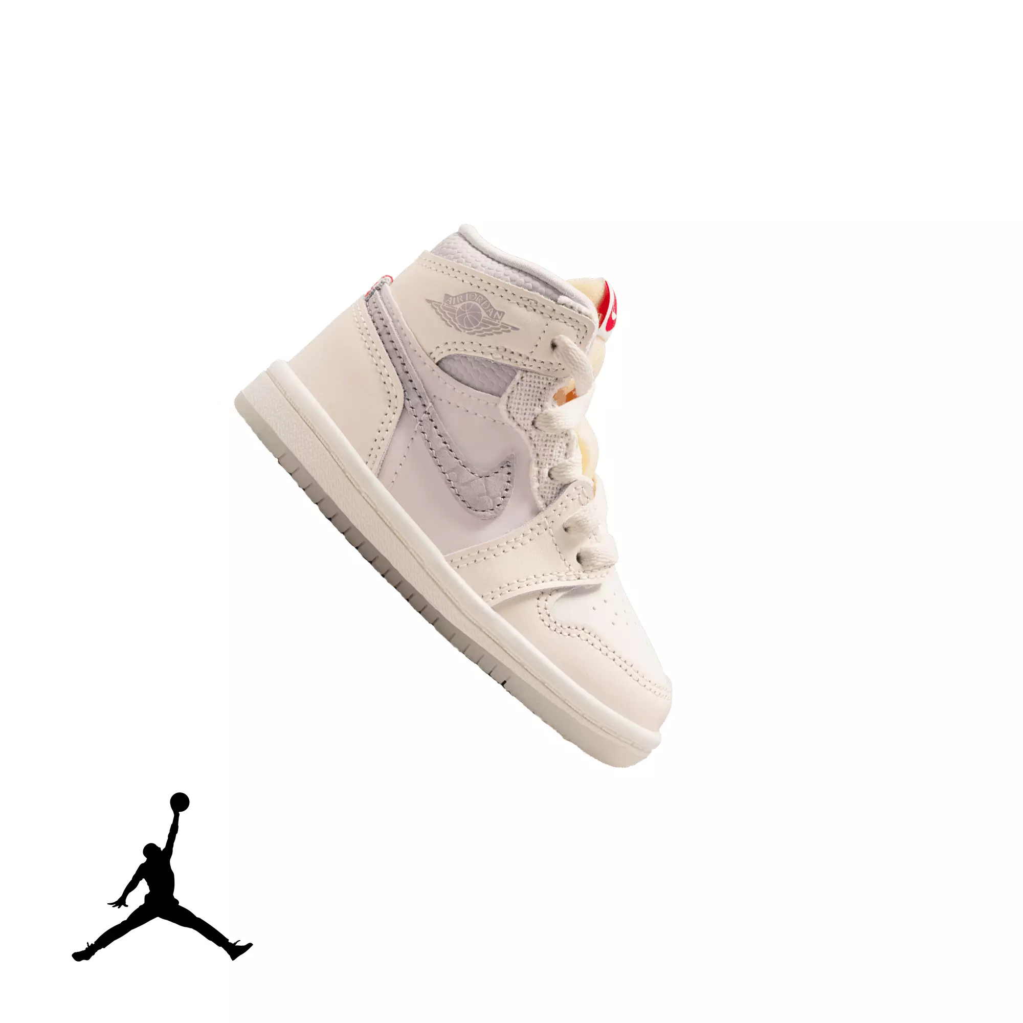 Jordan 1 Retro High OG "Elephant Swoosh" Toddler Kids' Shoe - SAIL/UNIVERSITY RED/PALE IVORY