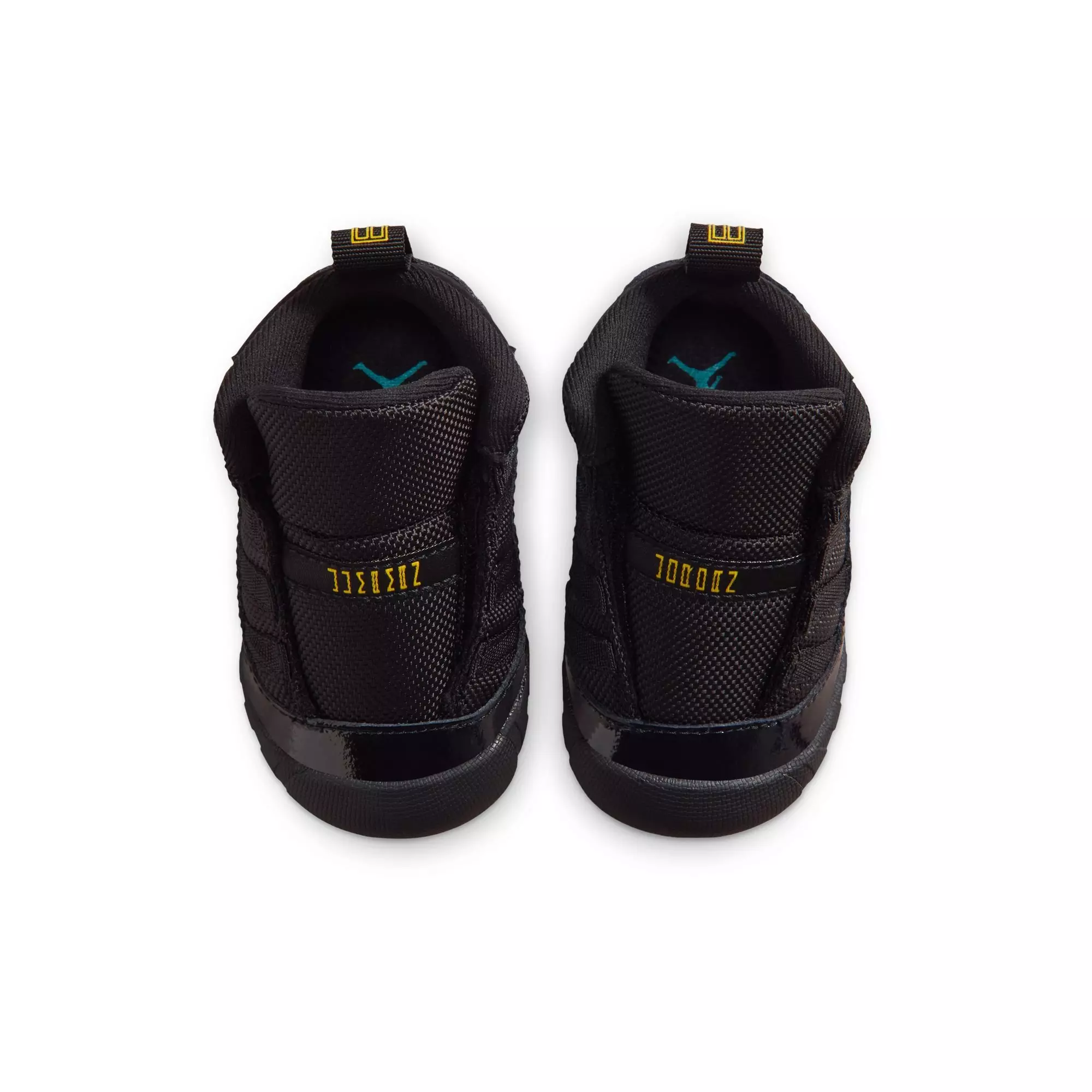 Jordan 11 Retro "Gamma" Crib Bootie - BLACK/GAMMA BLUE/VARSITY MAIZE