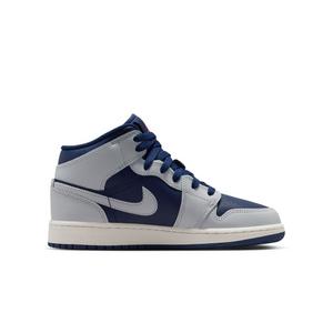 Jordan 1 Mid "Blue Void/Pure Platinum/Summit White" Grade School Boys' Shoe