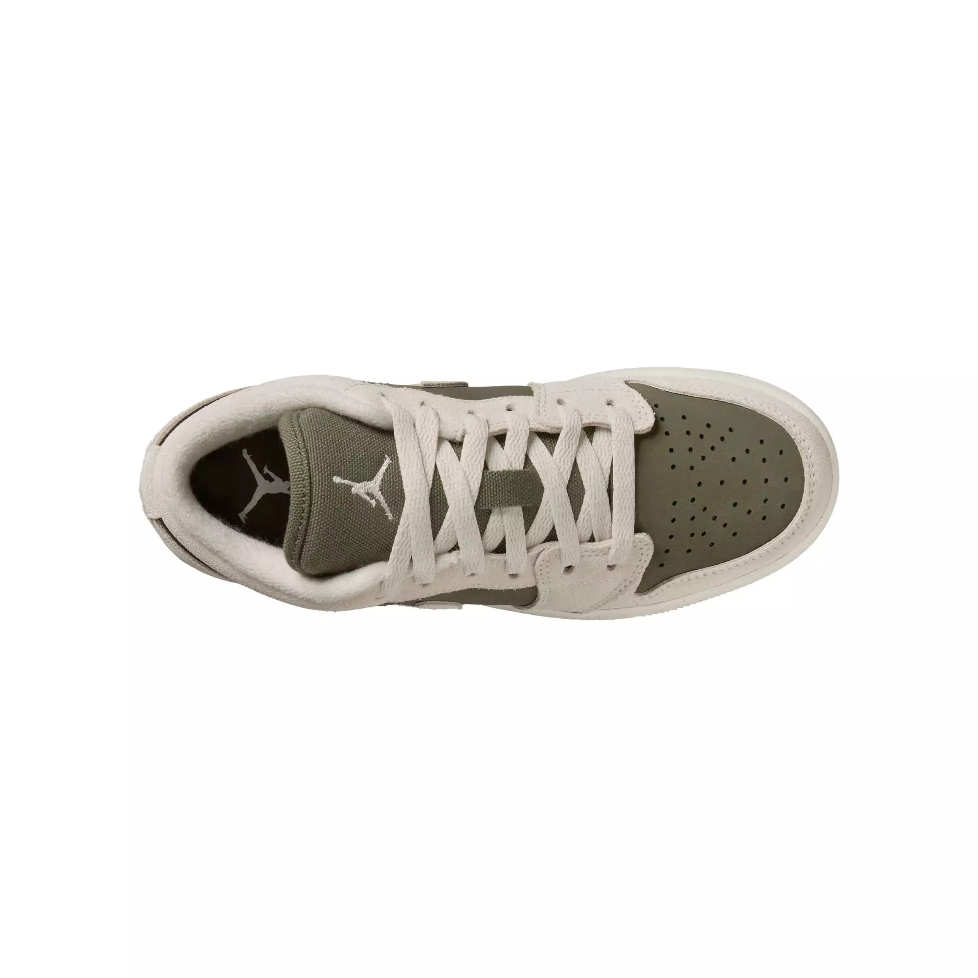 Jordan 1 Low SE "Medium Olive/Lt Orewood Brn" Grade School Boys' Shoe - OLIVE/KHAKI