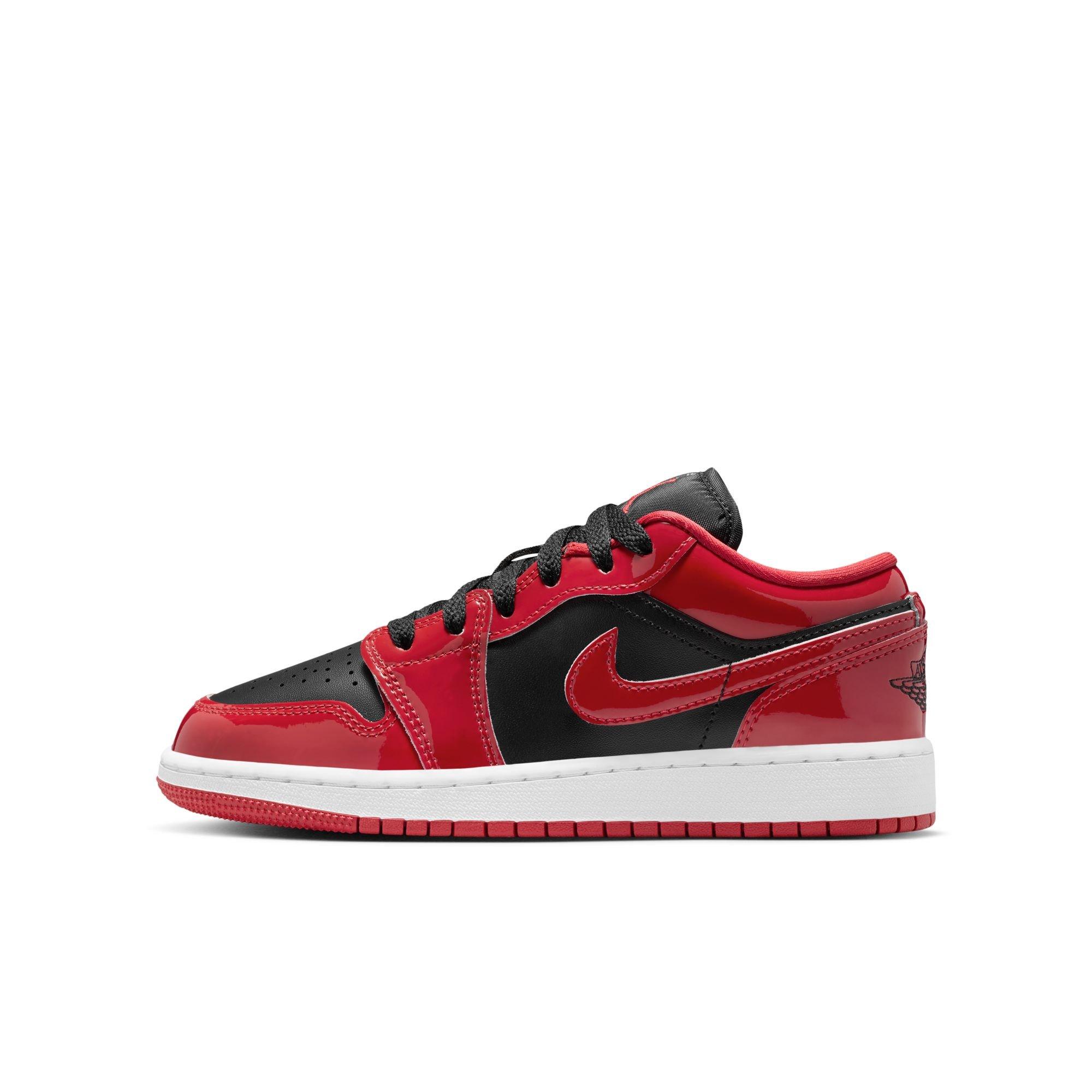 Jordan 1 Low SE Grade School Boys' "Black/Varsity Red/White" Shoe