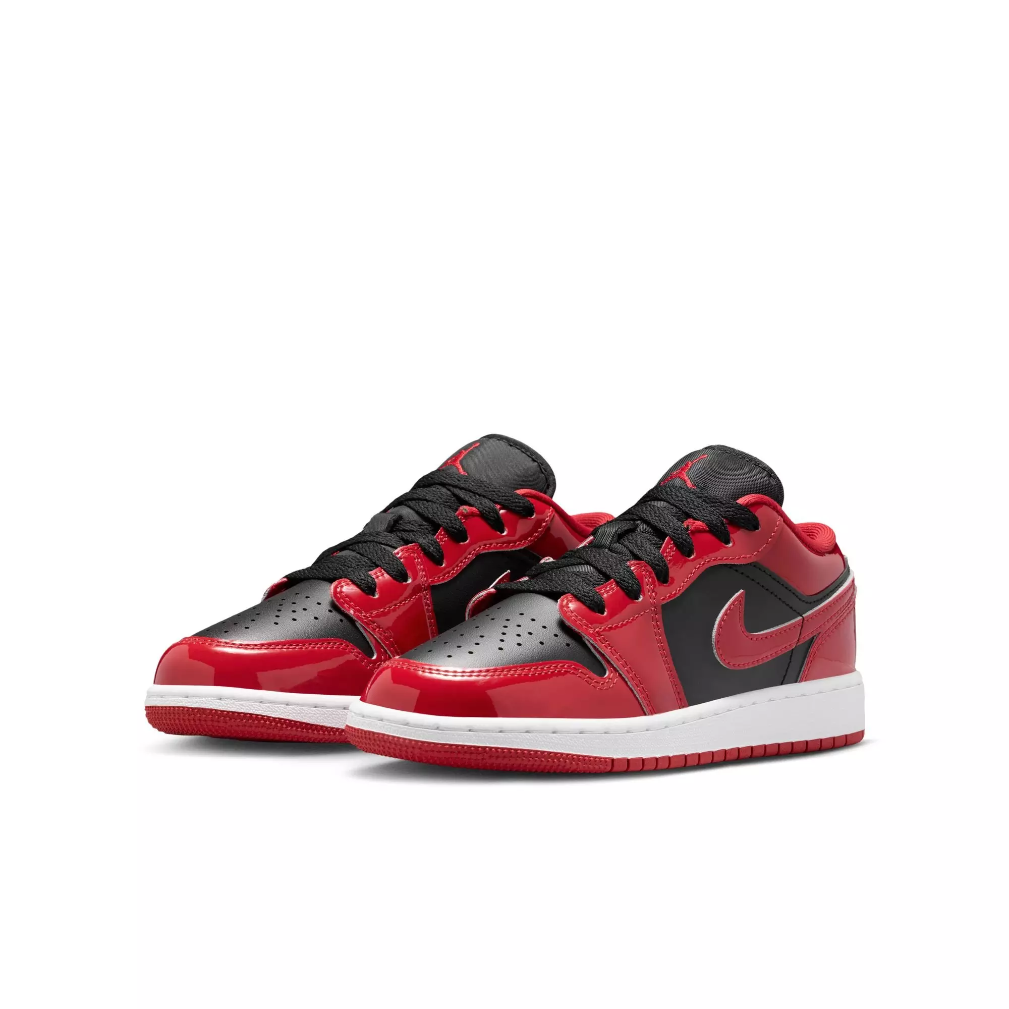 Jordan 1 Low SE "Black/Varsity Red/White" Grade School Boys' Shoe - RED/BLACK
