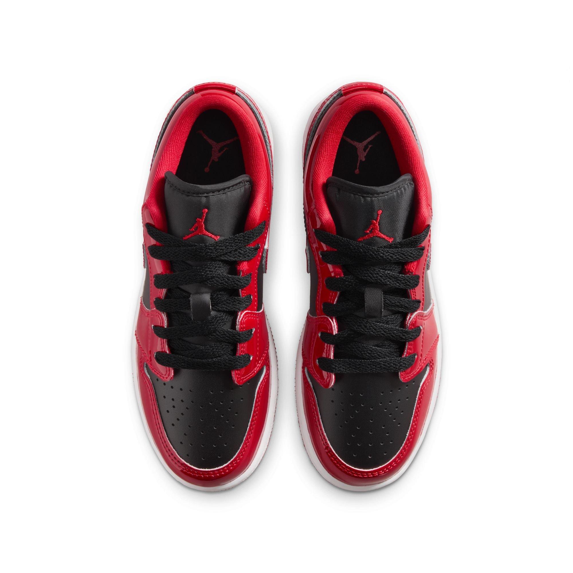 Jordan 1 Low SE Grade School Boys' "Black/Varsity Red/White" Shoe