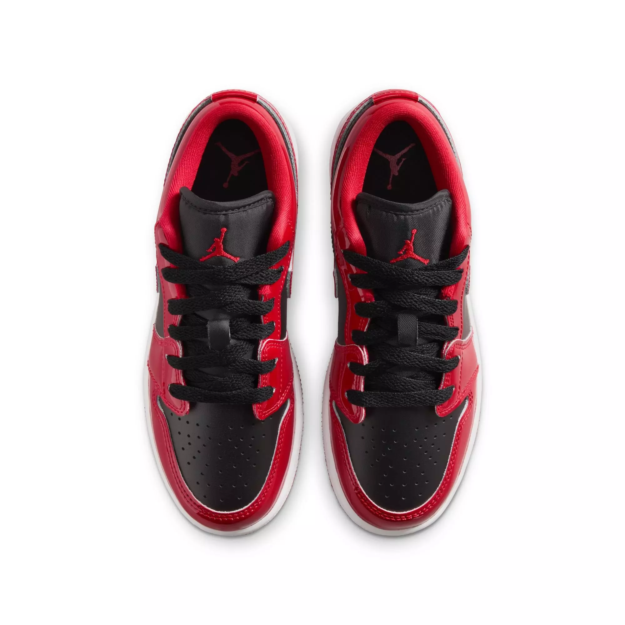 Jordan 1 Low SE "Black/Varsity Red/White" Grade School Boys' Shoe - RED/BLACK