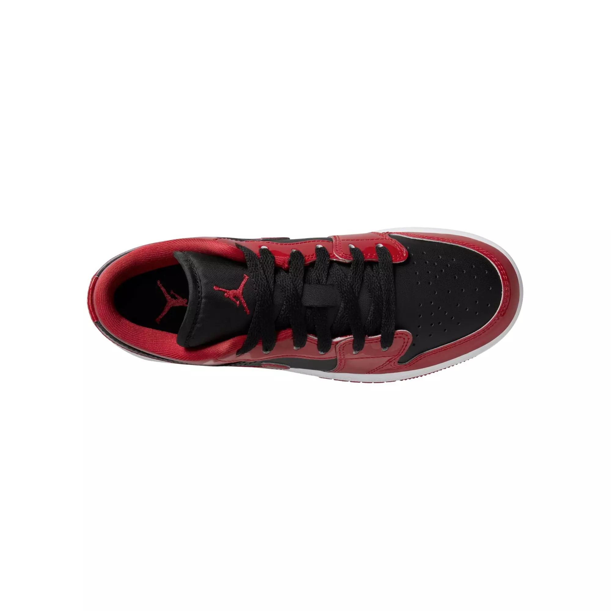 Jordan 1 Low SE "Black/Varsity Red/White" Grade School Boys' Shoe - RED/BLACK