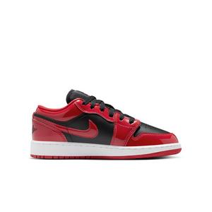 Jordan 1 Low SE "Black/Varsity Red/White" Grade School Boys' Shoe