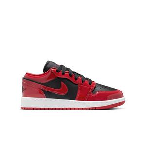 Jordan 1 Low SE "Black/Varsity Red/White" Grade School Boys' Shoe