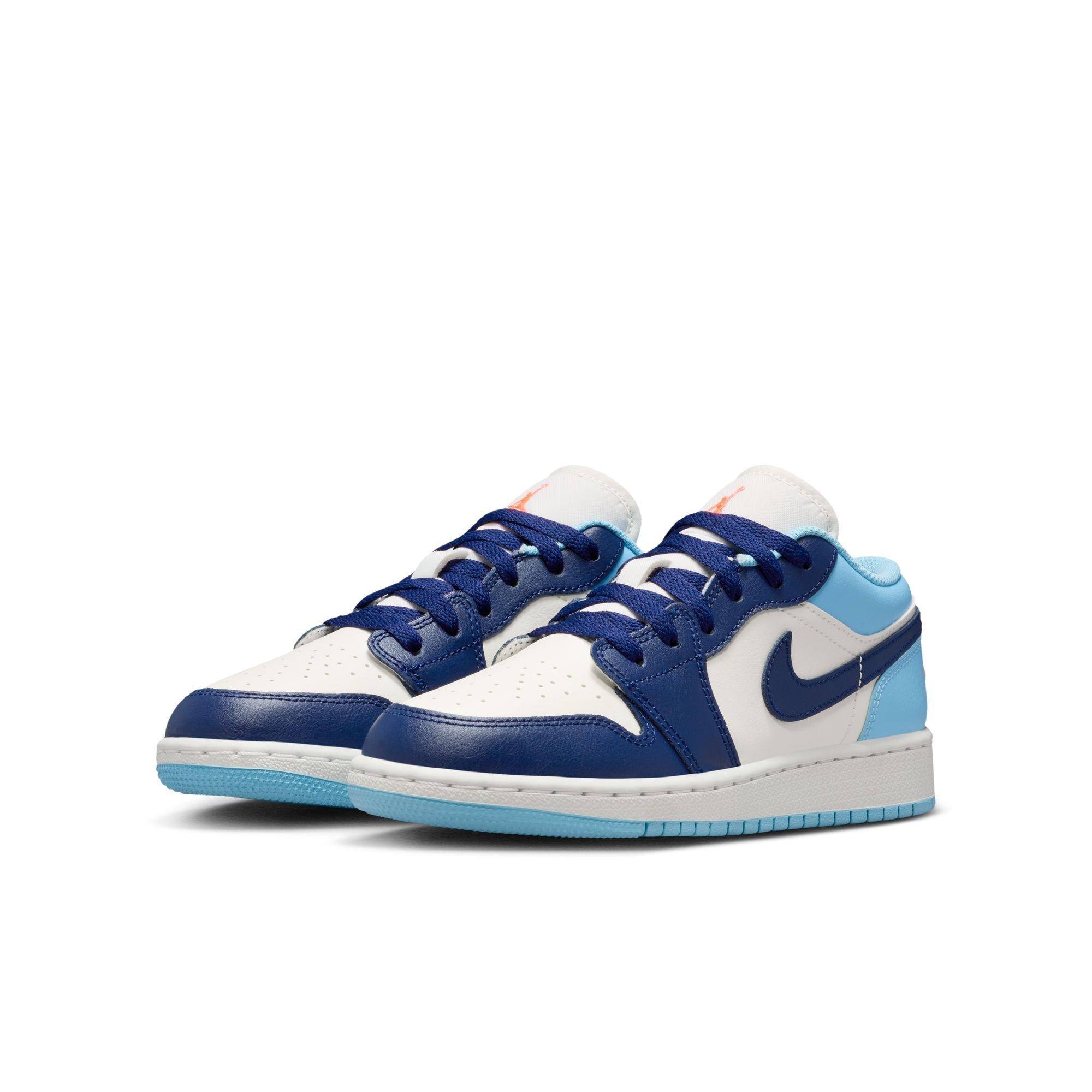 Jordan 1 Low Grade School Boys' "Sail/Blue Void/Blue Chill/Hot Lava" Shoe