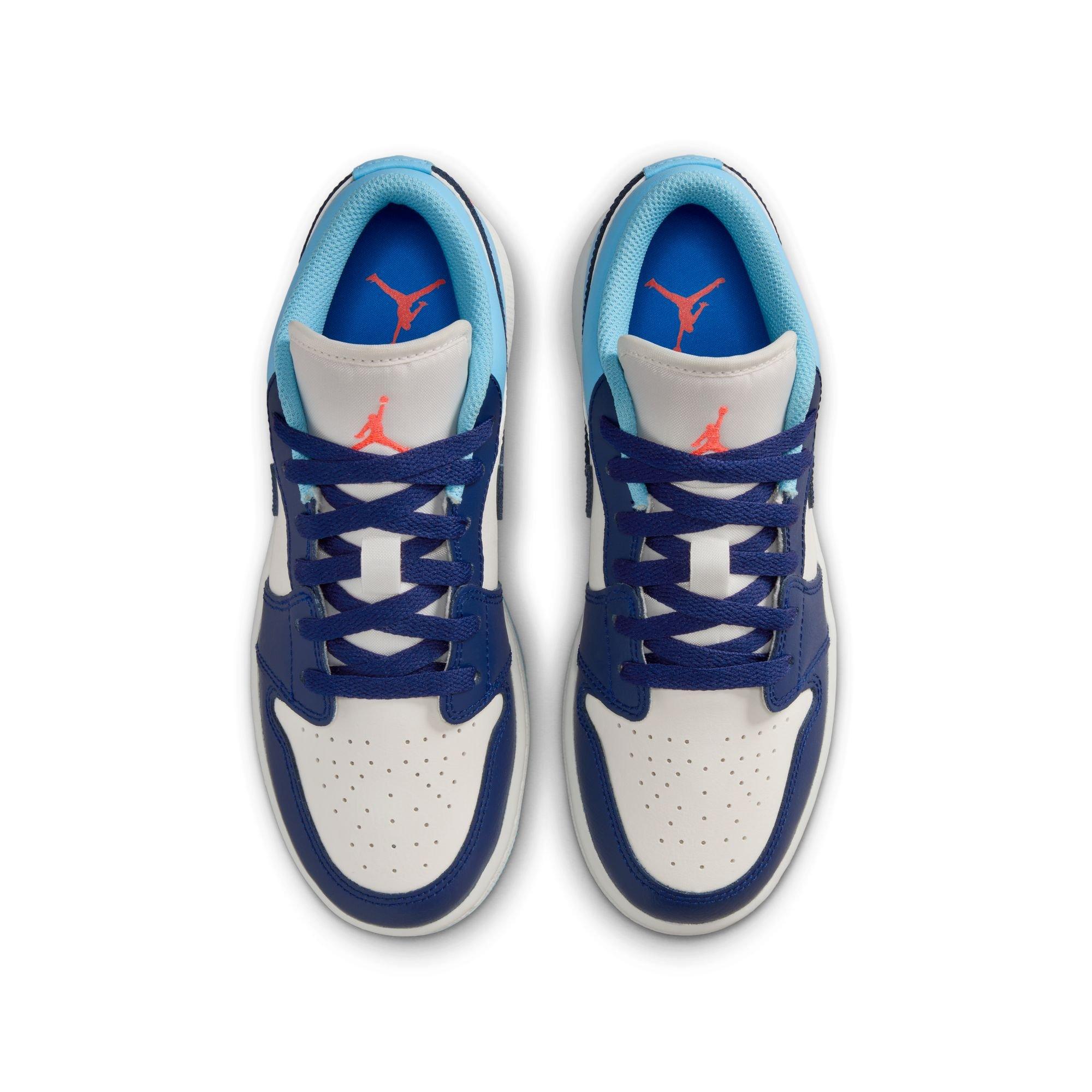 Jordan 1 Low Grade School Boys' "Sail/Blue Void/Blue Chill/Hot Lava" Shoe