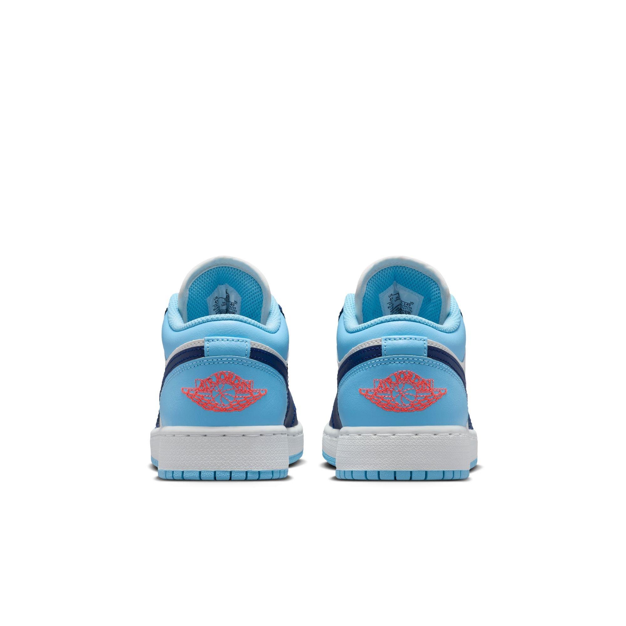 Jordan 1 Low Grade School Boys' "Sail/Blue Void/Blue Chill/Hot Lava" Shoe