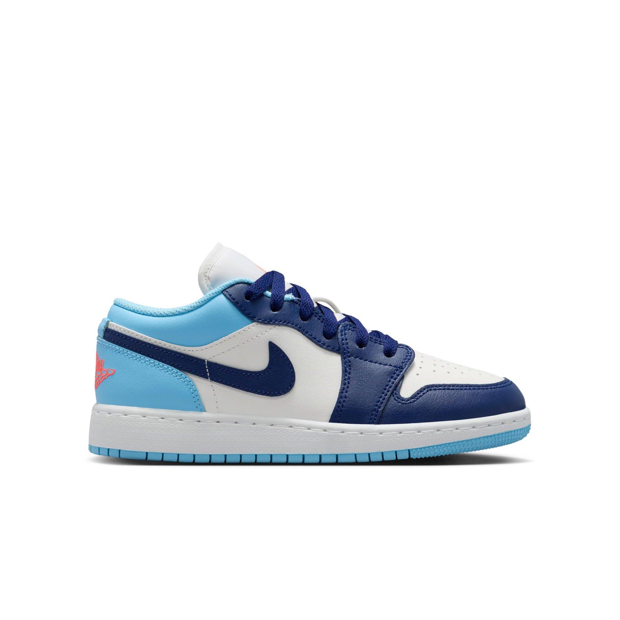 Jordan Air Jordan 1 Low Blue Chill Leather Men\'s Sneaker Nike Air Jordan 1 Low Sail Blue Void Blue Chill 553558-149  main image 2