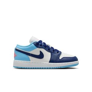 Jordan 1 Low "Sail/Blue Void/Blue Chill/Hot Lava" Grade School Boys' Shoe