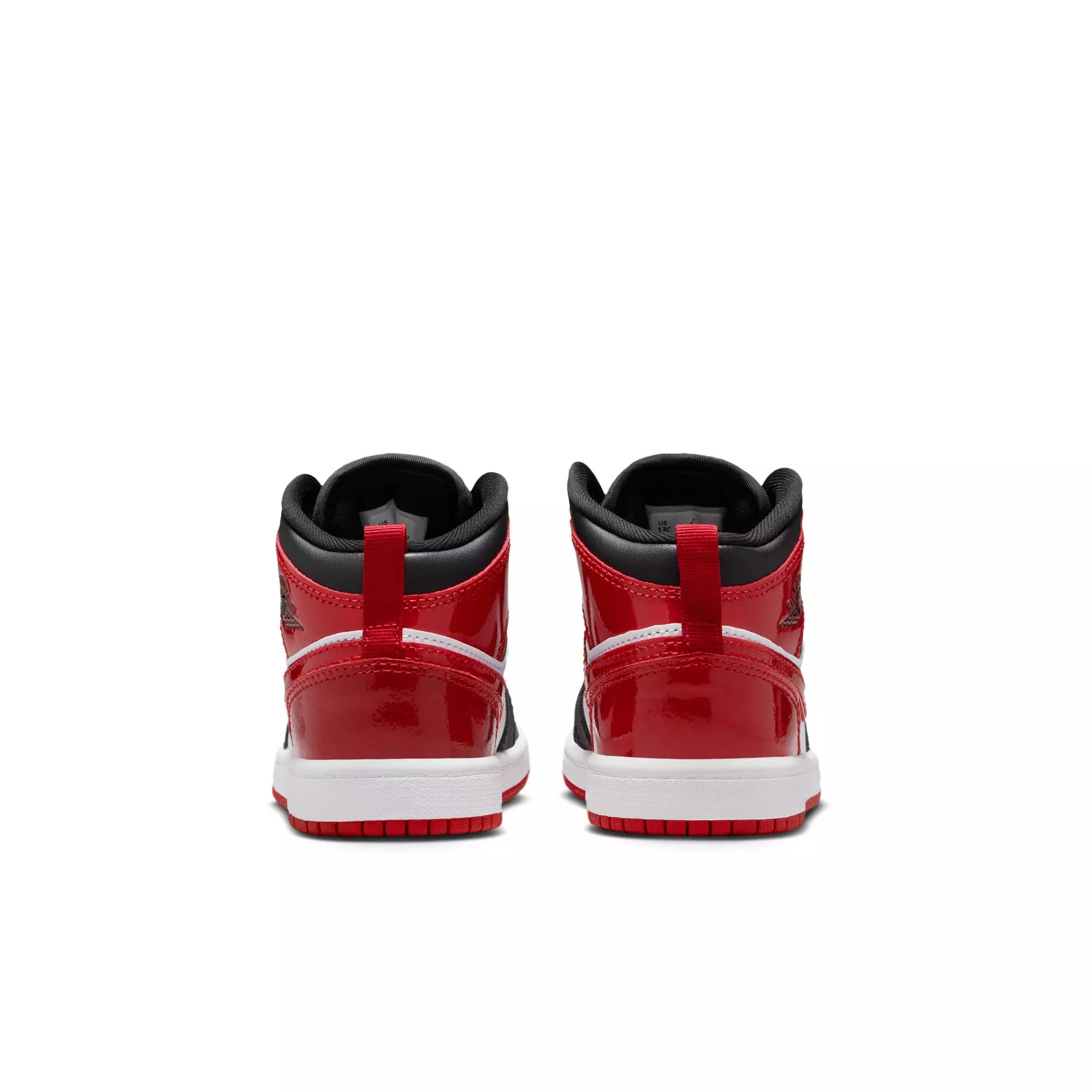 Jordan 1 Mid SE "Black/Varsity Red/White" Preschool Boys' Shoe - RED/BLACK