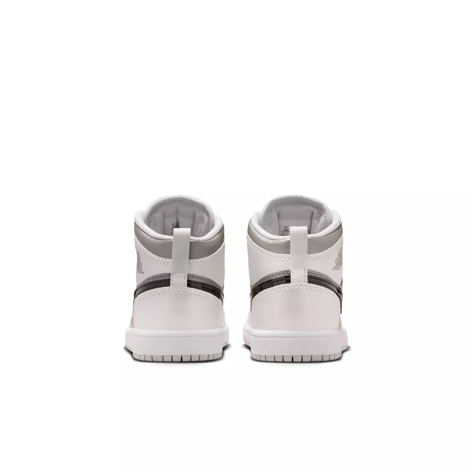 Jordan 1 Mid SE "Photon Dust/Blue Chill/Flat Pewter/Black" Preschool Boys' Shoe - GREY/BLUE/BLACK