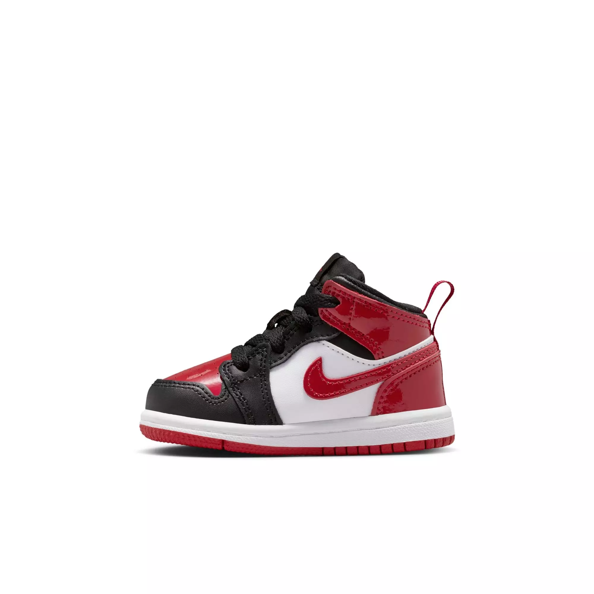 Jordan 1 Mid SE "Black/Varsity Red/White" Toddler Boys' Shoe - RED/BLACK