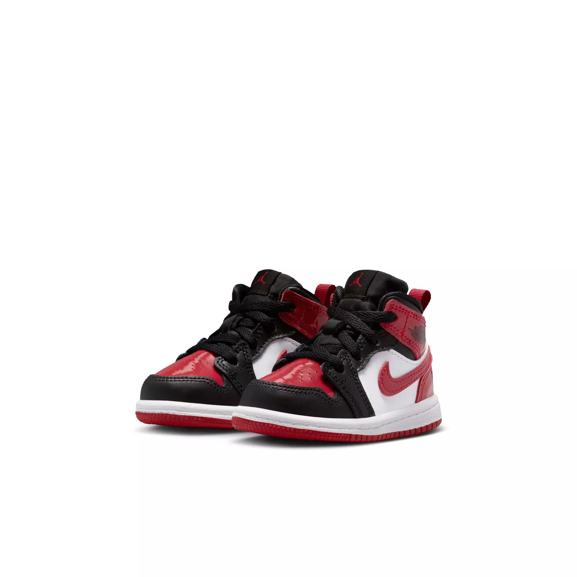 Jordan 1 Mid SE "Black/Varsity Red/White" Toddler Boys' Shoe - RED/BLACK