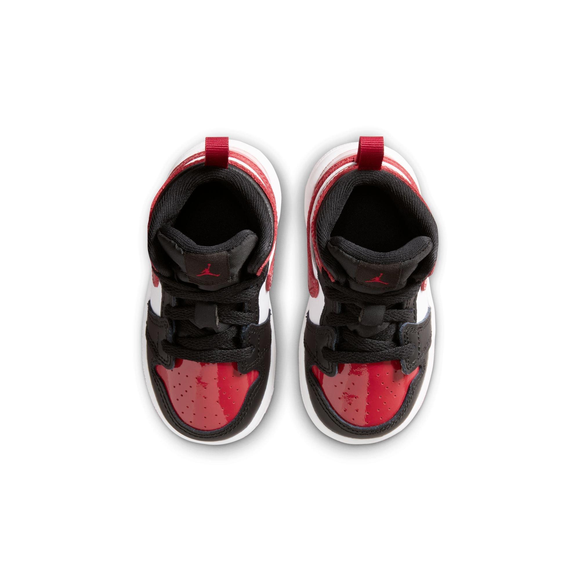 Jordan 1 Mid SE Toddler Boys' "Black/Varsity Red/White" Shoe