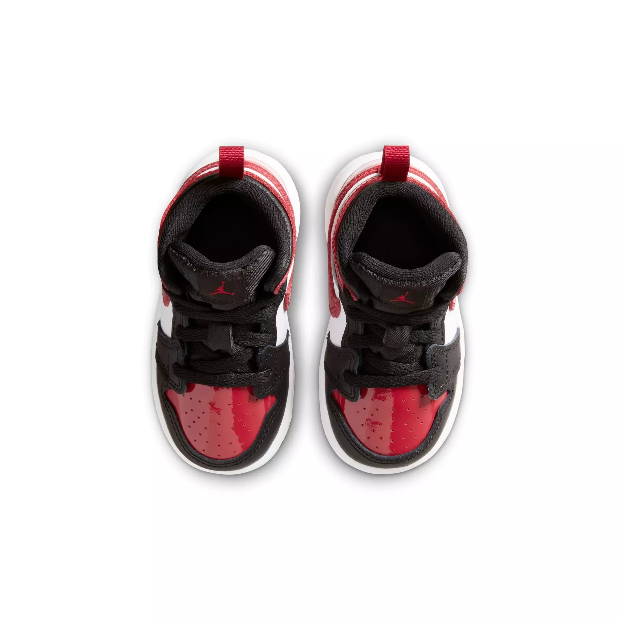 Jordan 1 Mid SE "Black/Varsity Red/White" Toddler Boys' Shoe - RED/BLACK