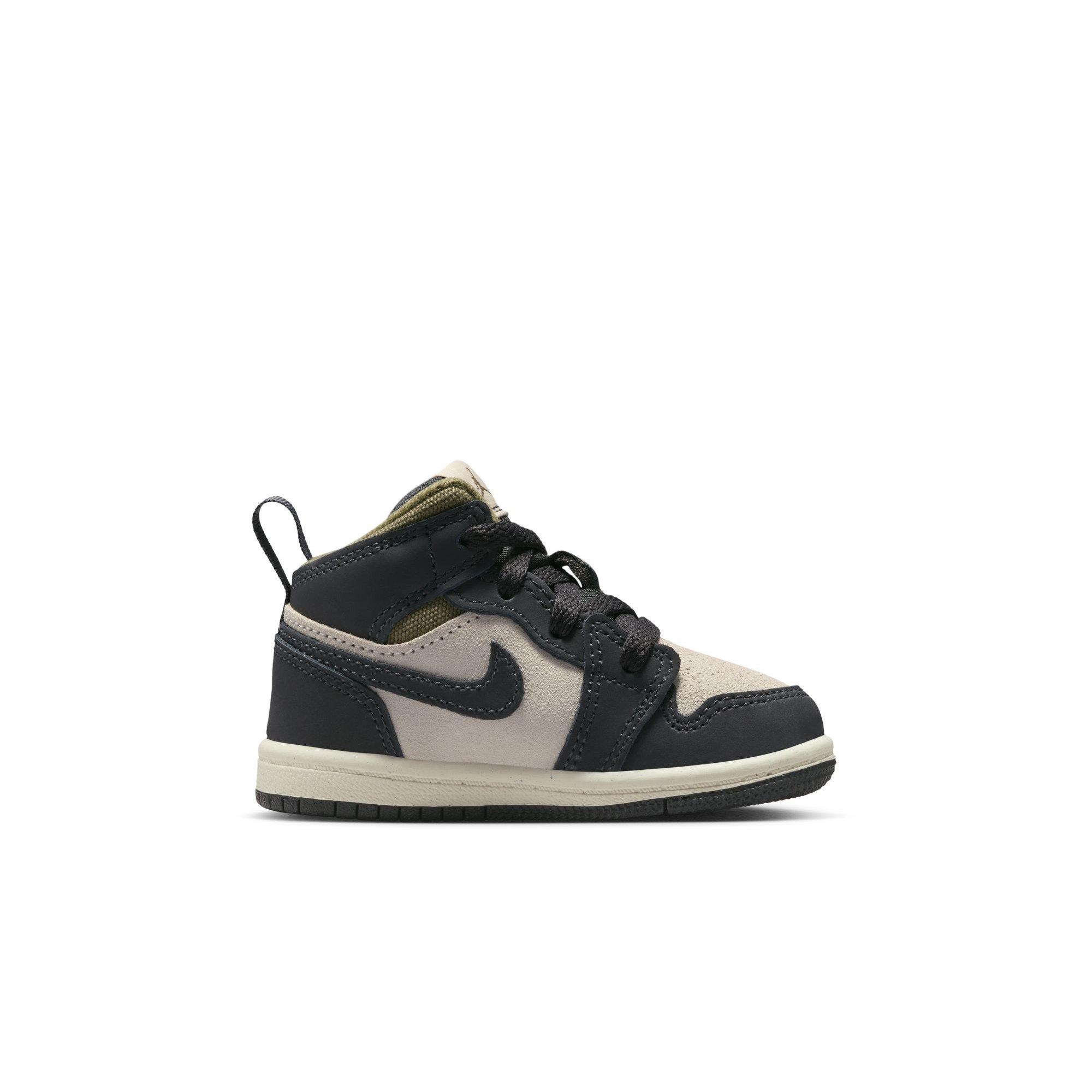 Jordan 1 Mid SE Toddler Boys' "Lt Orewood Brn/Off Noir/Medium Olive" Shoe