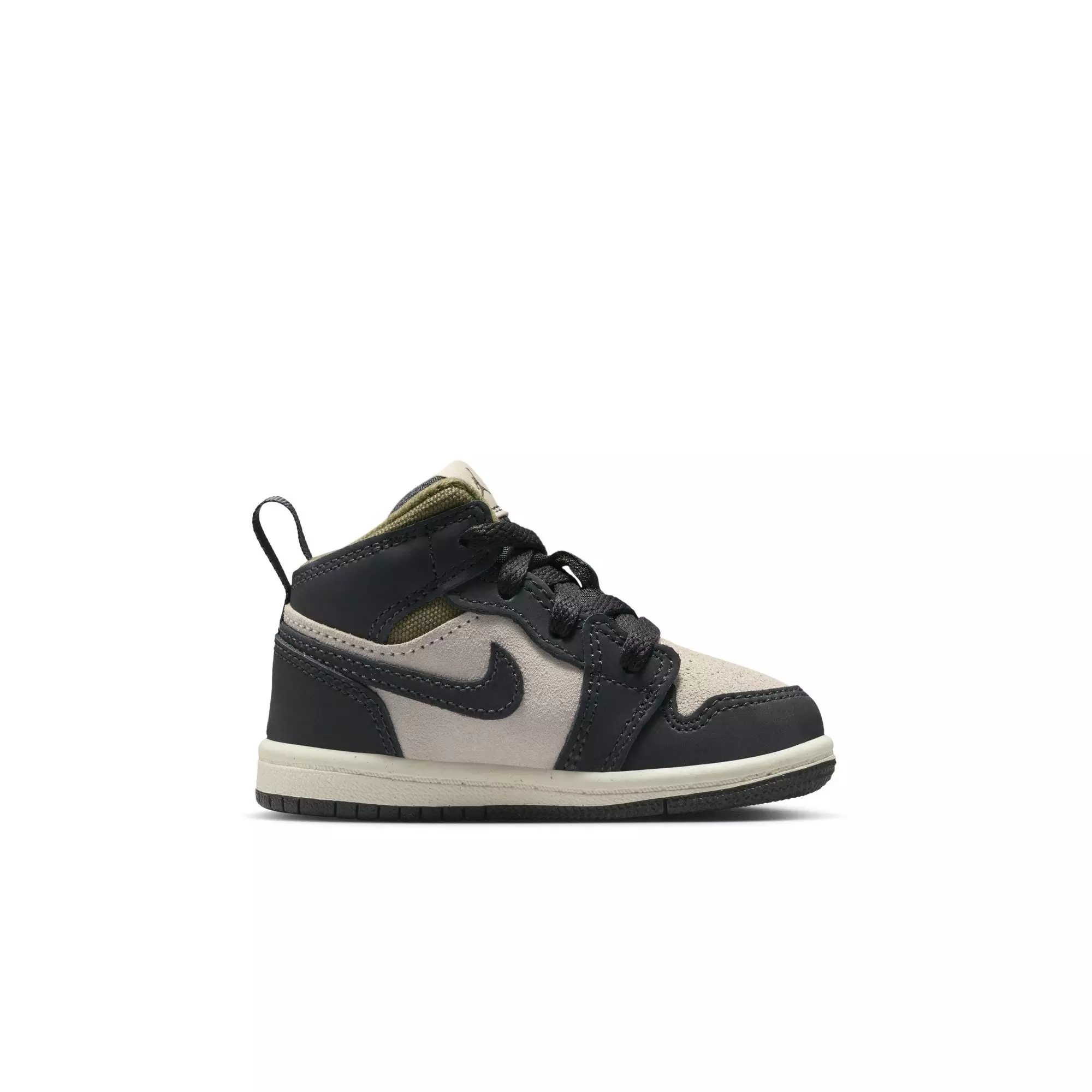 Jordan 1 Mid SE "Lt Orewood Brn/Off Noir/Medium Olive" Toddler Boys' Shoe - OLIVE/KHAKI