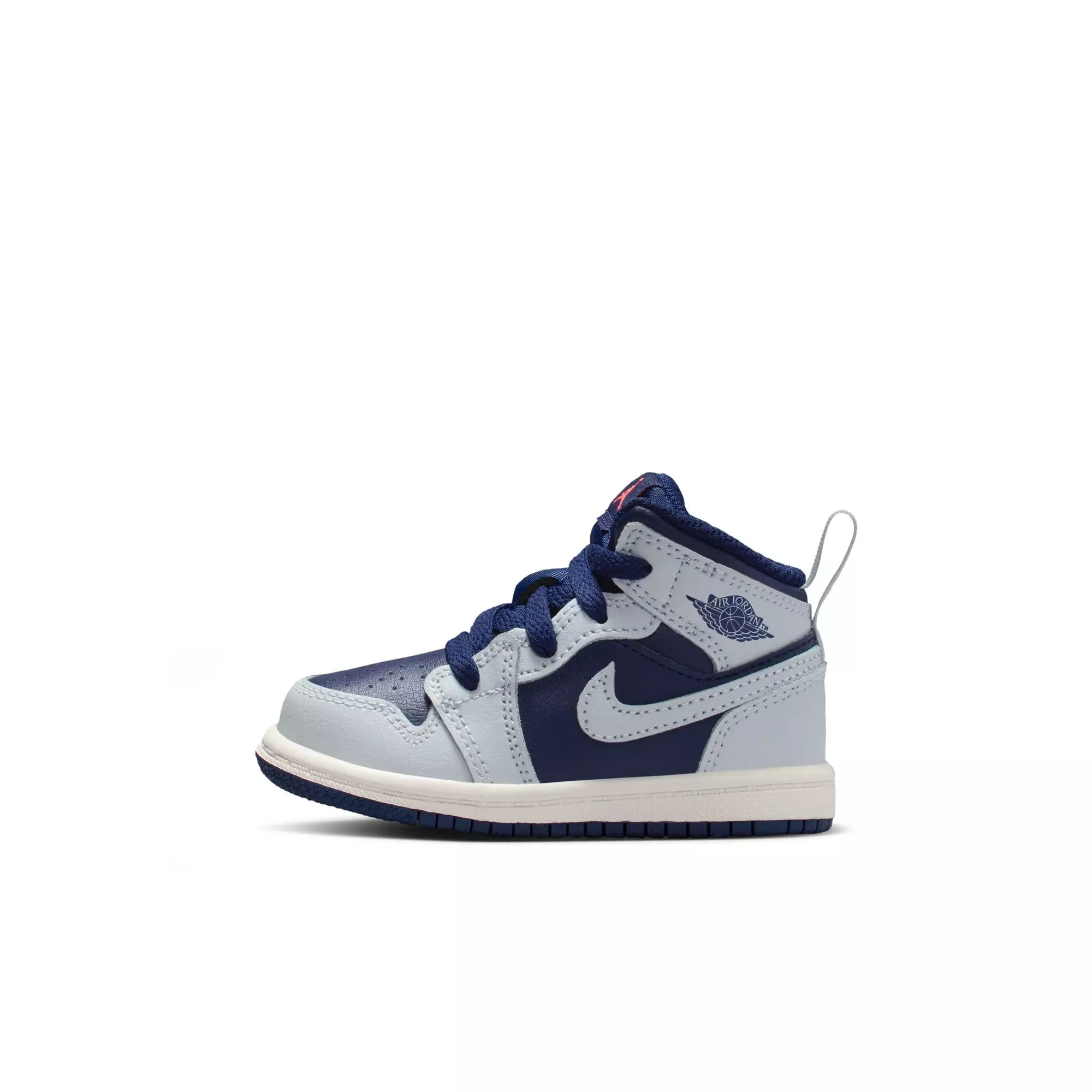 Jordan 1 Mid "Blue Void/Pure Platinum/Summit White" Toddler Boys' Shoe - NAVY/GREY