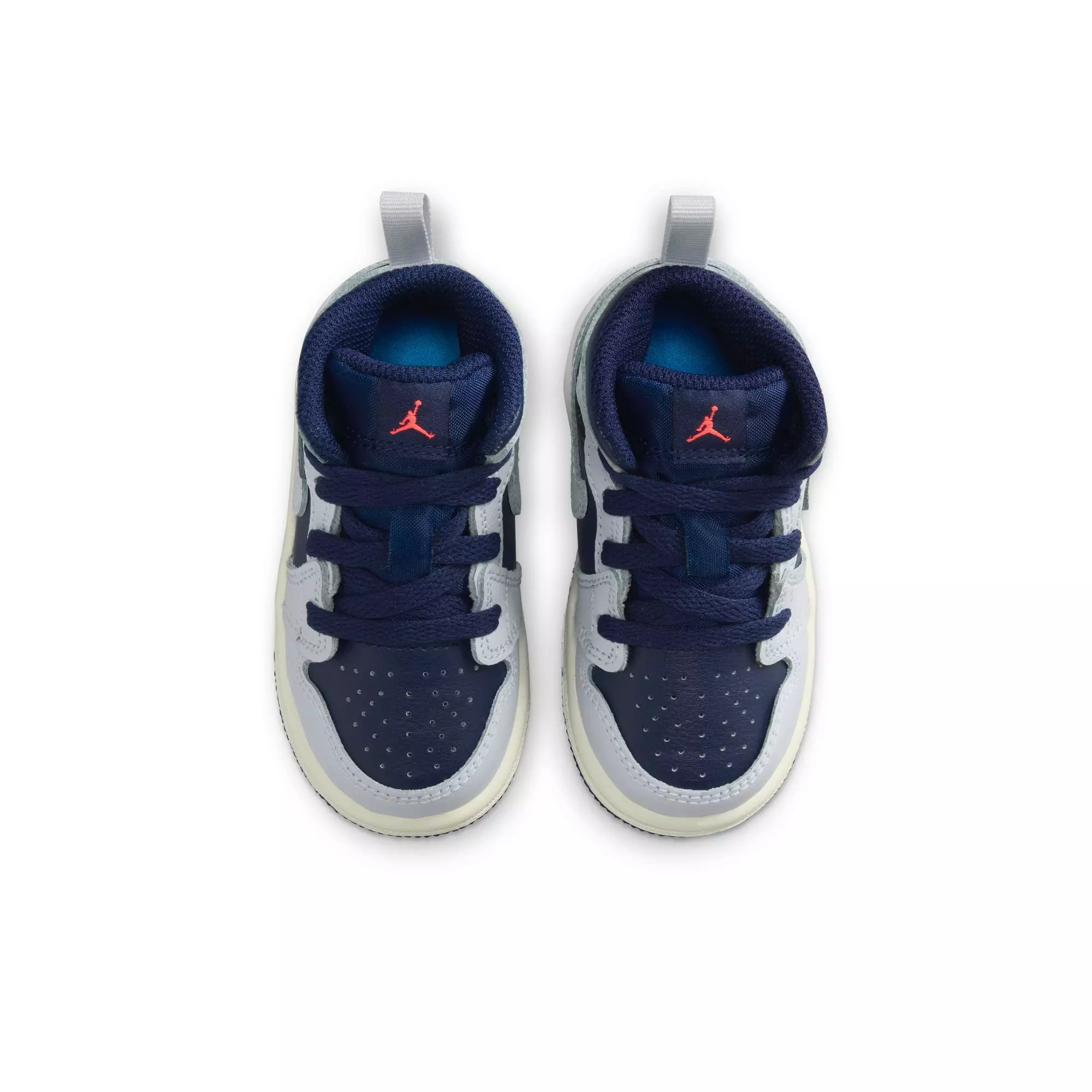 Jordan 1 Mid "Blue Void/Pure Platinum/Summit White" Toddler Boys' Shoe - NAVY/GREY