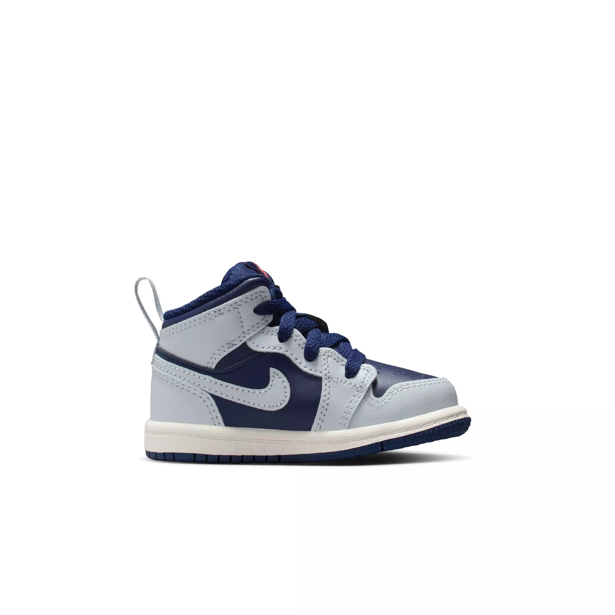 Jordan 1 Mid "Blue Void/Pure Platinum/Summit White" Toddler Boys' Shoe - NAVY/GREY